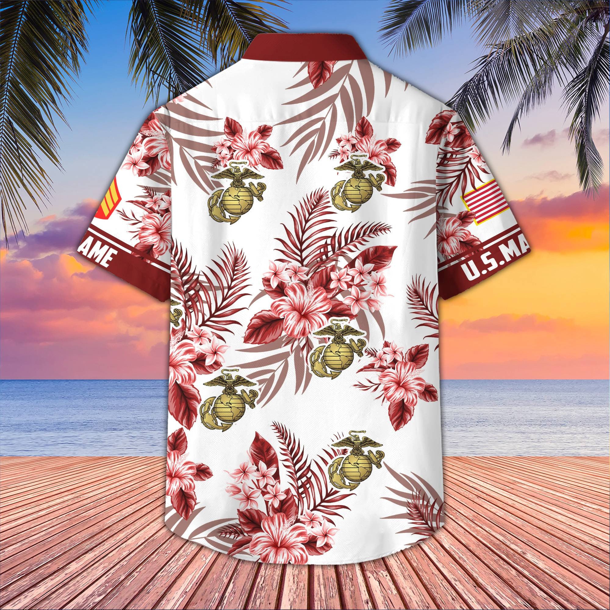 Premium Custom USMC Hawaiian Shirt VPVC406903, Gifts For Marine Veteran, Best Gifts On Father's Day, Armed Forces Day, Independence Day, Veterans Day.