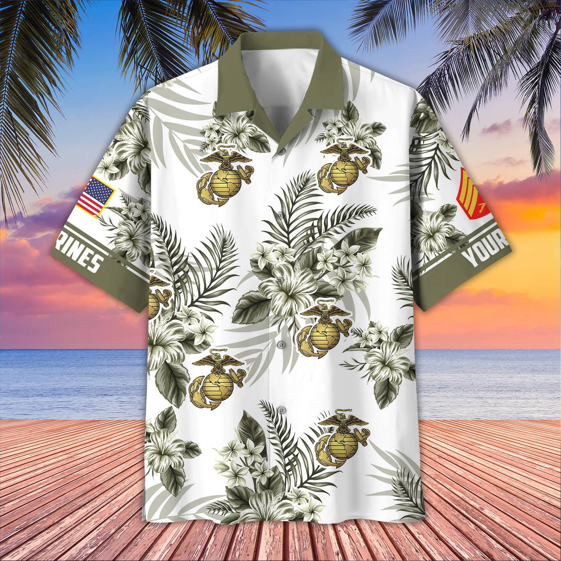 Premium Custom USMC Hawaiian Shirt VPVC406911, Gifts For Marine Veteran, Best Gifts On Father's Day, Armed Forces Day, Independence Day, Veterans Day.