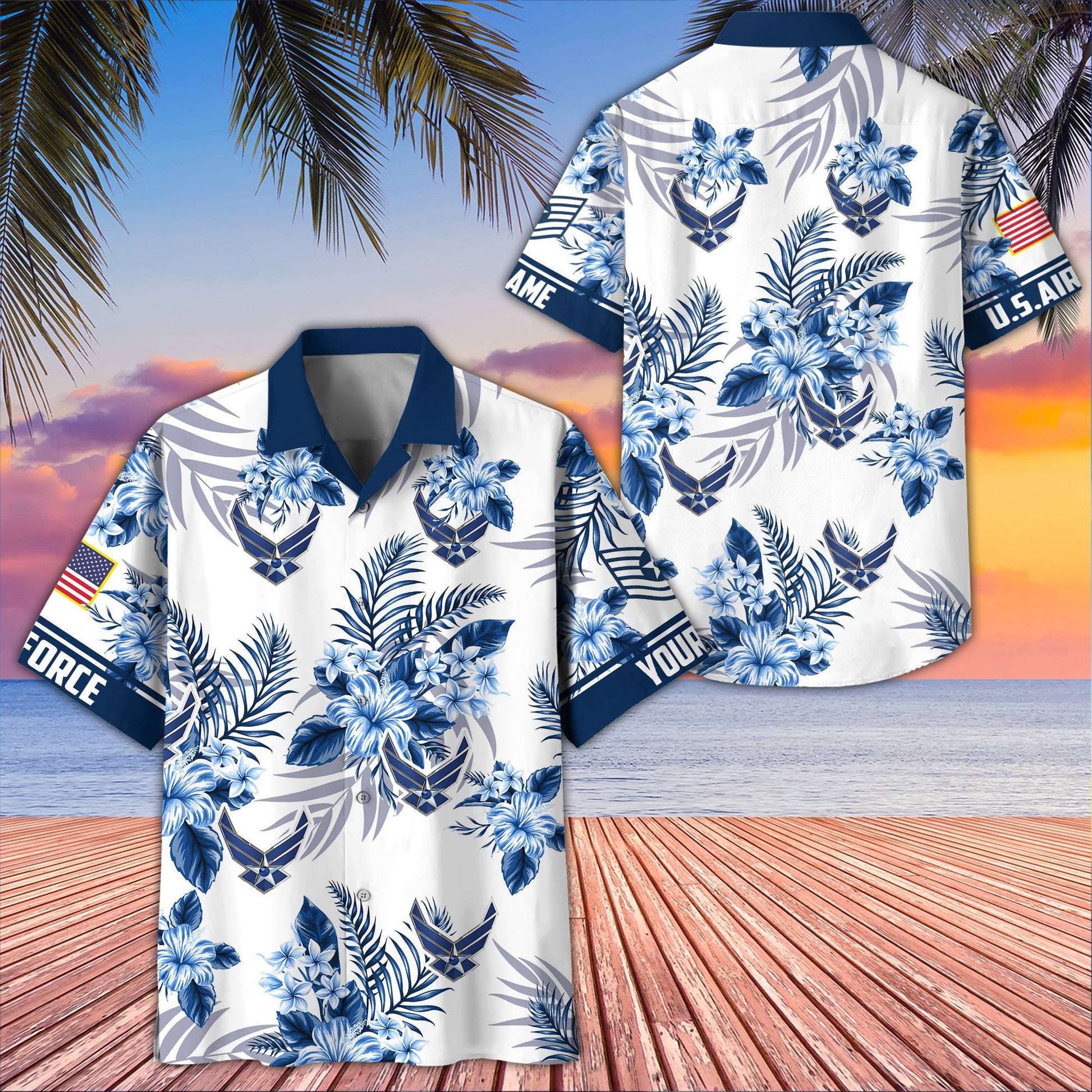 Premium Custom USAF Hawaiian Shirt VPVC406912, Gifts For Air Force Veteran, Best Gifts On Father's Day, Armed Forces Day, Independence Day, Veterans Day.