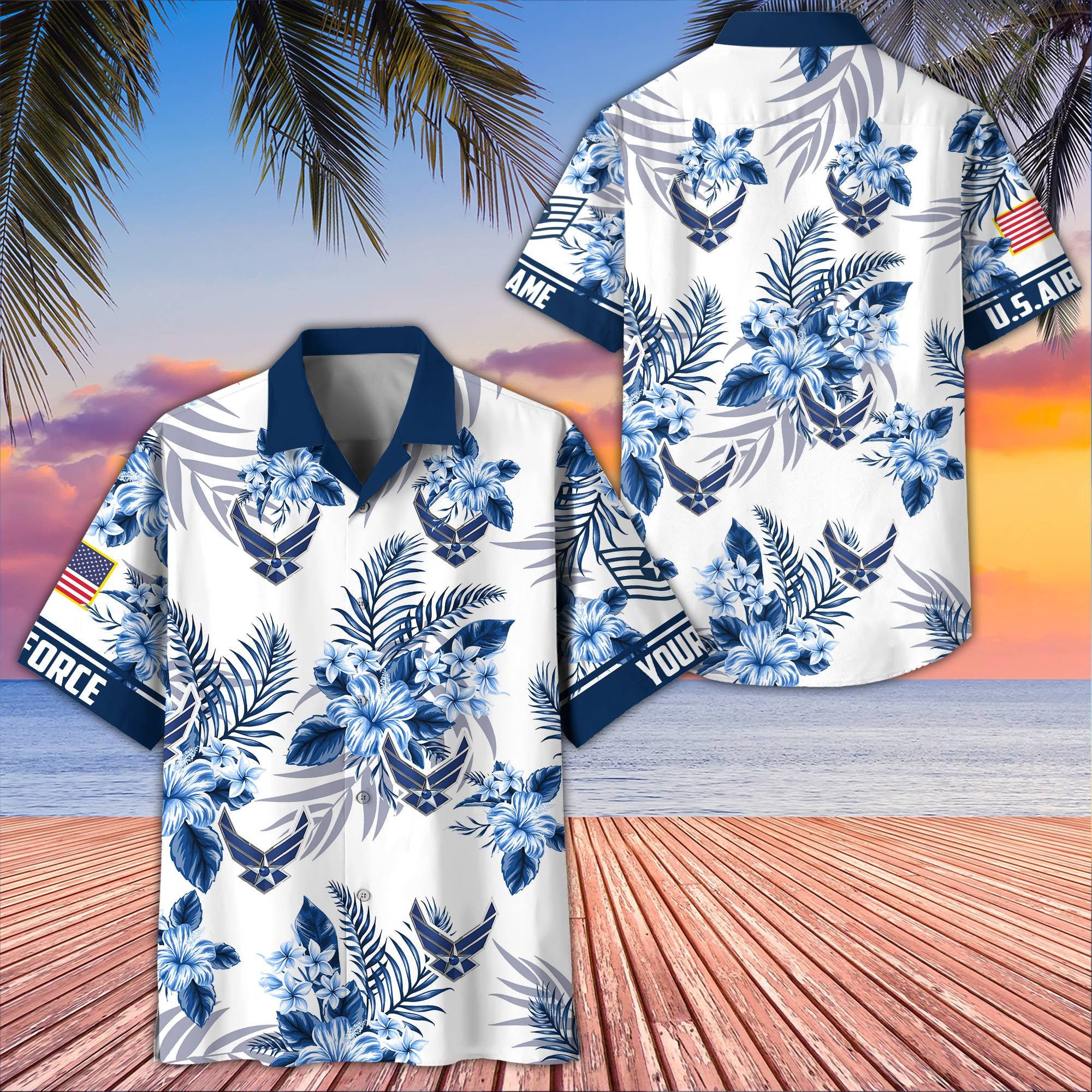 Premium Custom USAF Hawaiian Shirt VPVC406912, Gifts For Air Force Veteran, Best Gifts On Father's Day, Armed Forces Day, Independence Day, Veterans Day.