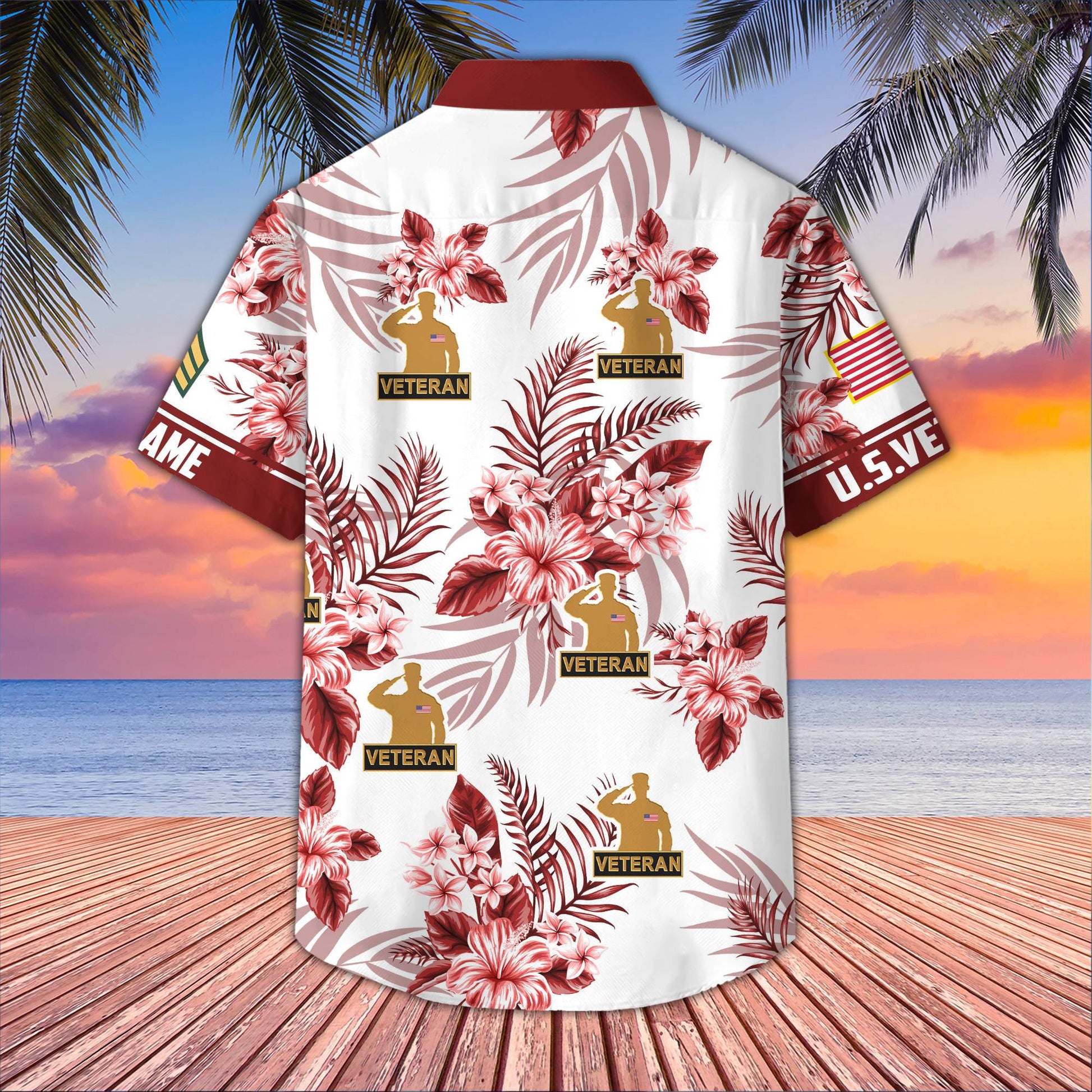 Premium Custom US Veteran Hawaiian Shirt VPVC406907, Gifts For US Veteran, Best Gifts On Father's Day, Armed Forces Day, Independence Day, Veterans Day.