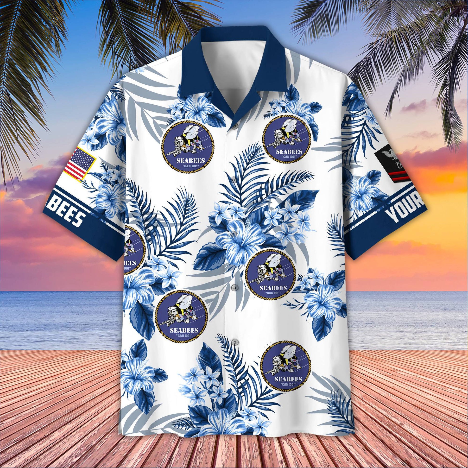 Premium Custom US Seabees Hawaiian Shirt VPVC406909, Gifts For Seabees Veteran, Best Gifts On Father's Day, Armed Forces Day, Independence Day, Veterans Day.