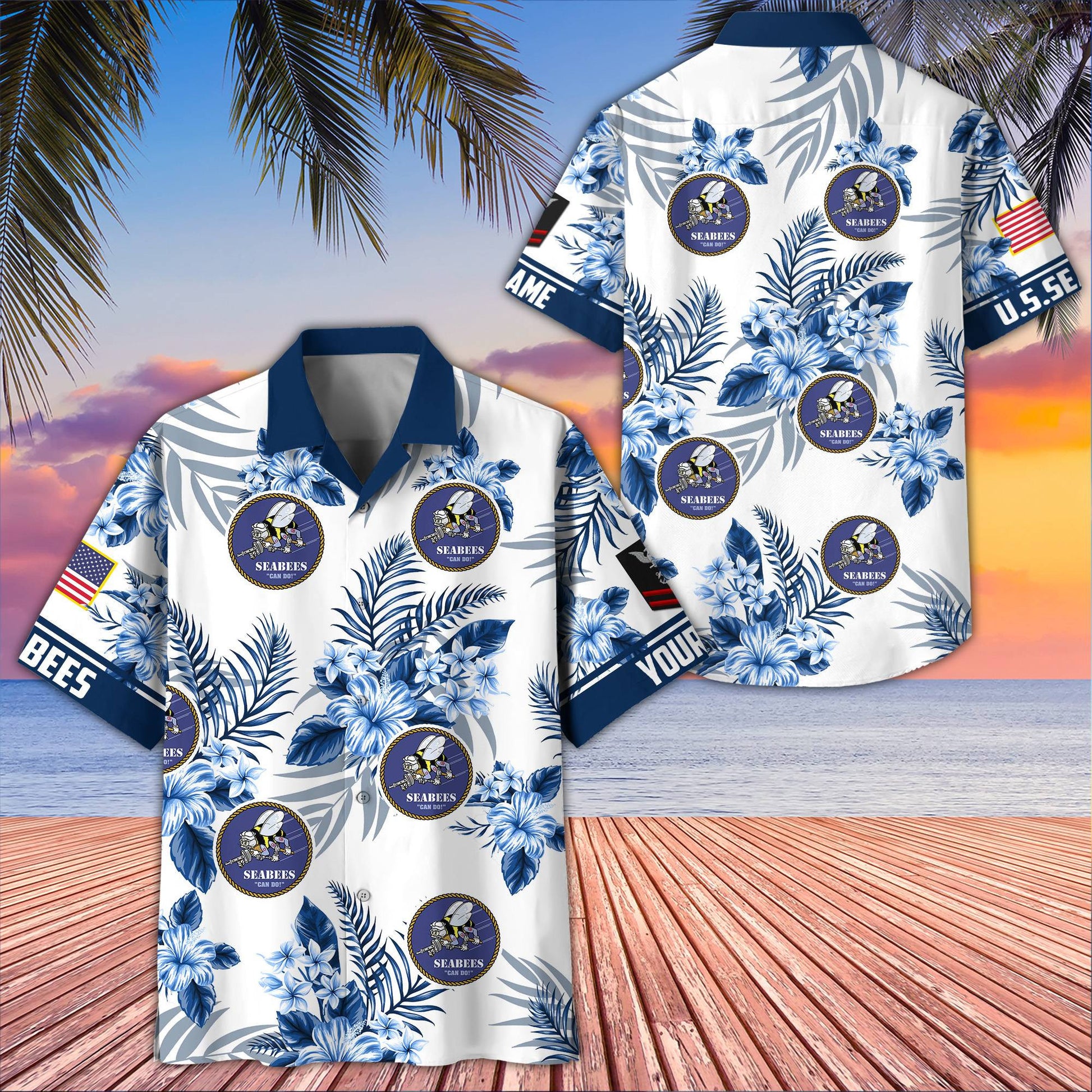 Premium Custom US Seabees Hawaiian Shirt VPVC406909, Gifts For Seabees Veteran, Best Gifts On Father's Day, Armed Forces Day, Independence Day, Veterans Day.
