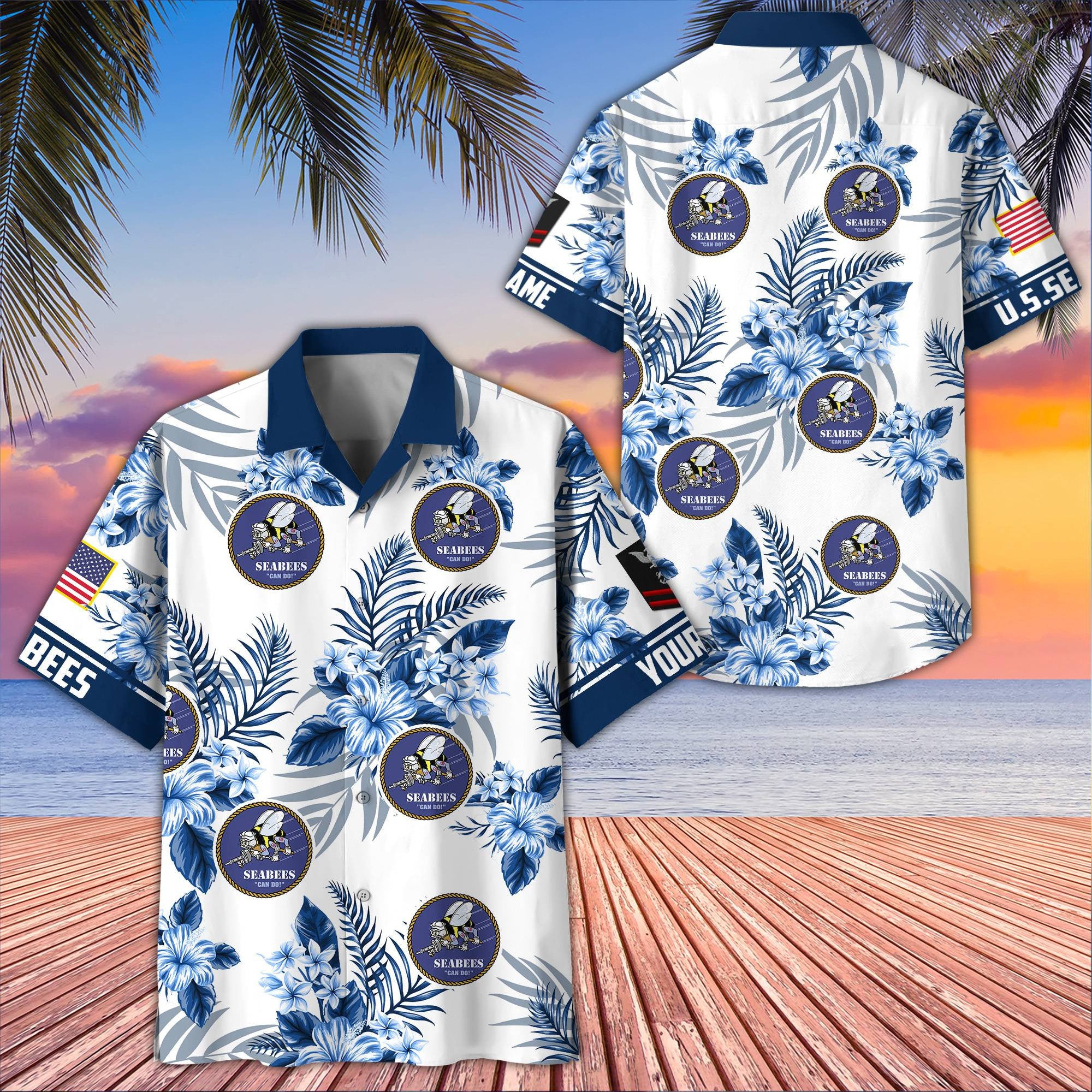 Premium Custom US Seabees Hawaiian Shirt VPVC406909, Gifts For Seabees Veteran, Best Gifts On Father's Day, Armed Forces Day, Independence Day, Veterans Day.