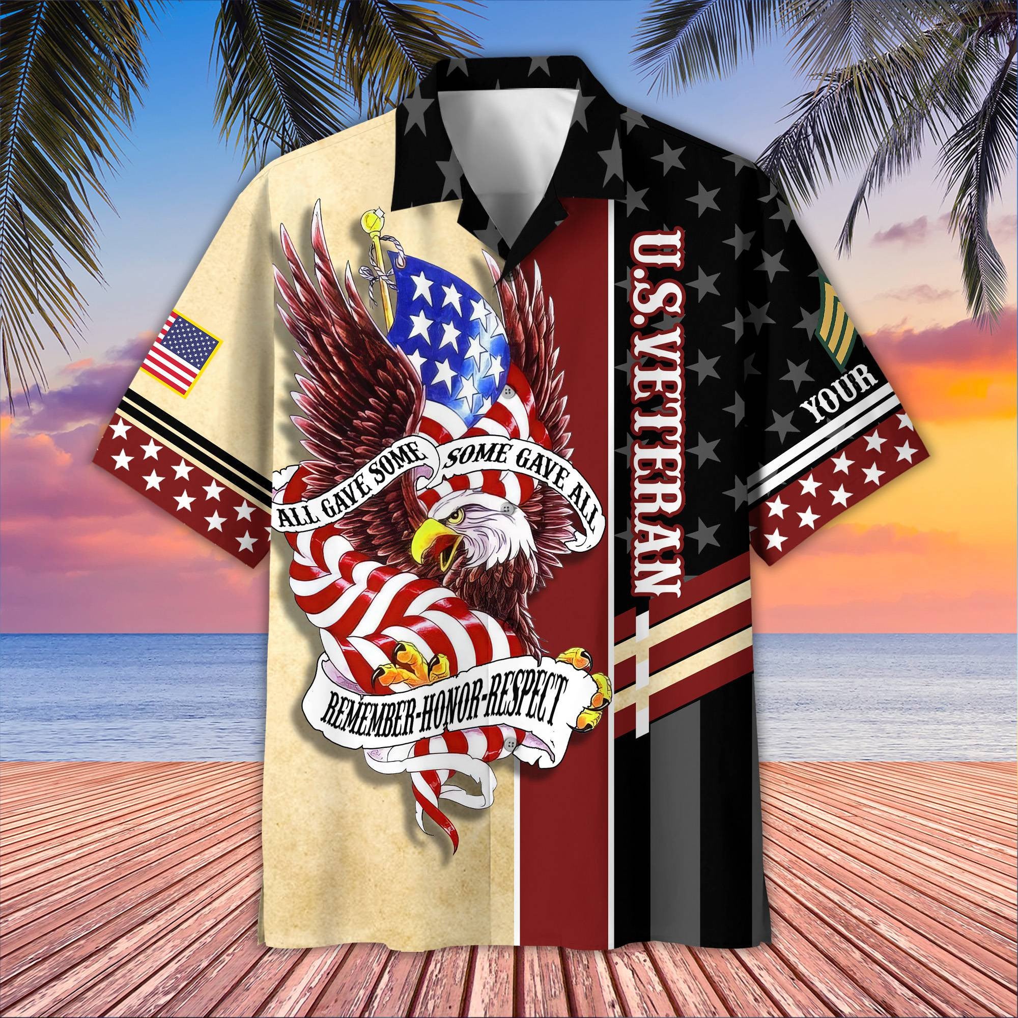 US Veteran Custom Hawaiian Shirt VPVC407007, Gifts For US Veteran, Best Gifts On Father's Day, Armed Forces Day, Independence Day, Veterans Day.