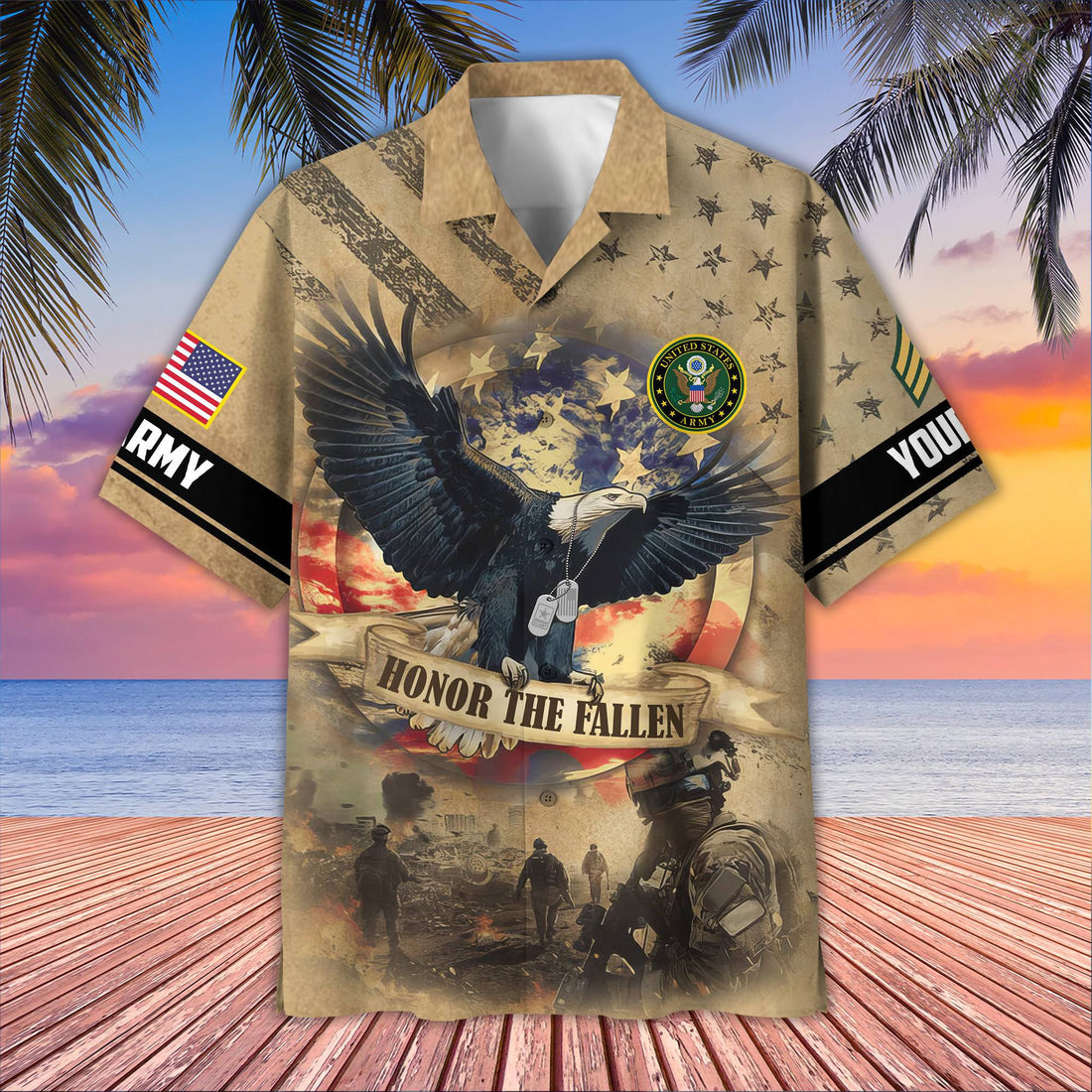 Premium Custom US Army Hawaiian Shirt VPVC407101, Gifts For Army Veteran, Best Gifts On Father's Day, Armed Forces Day, Independence Day, Veterans Day.