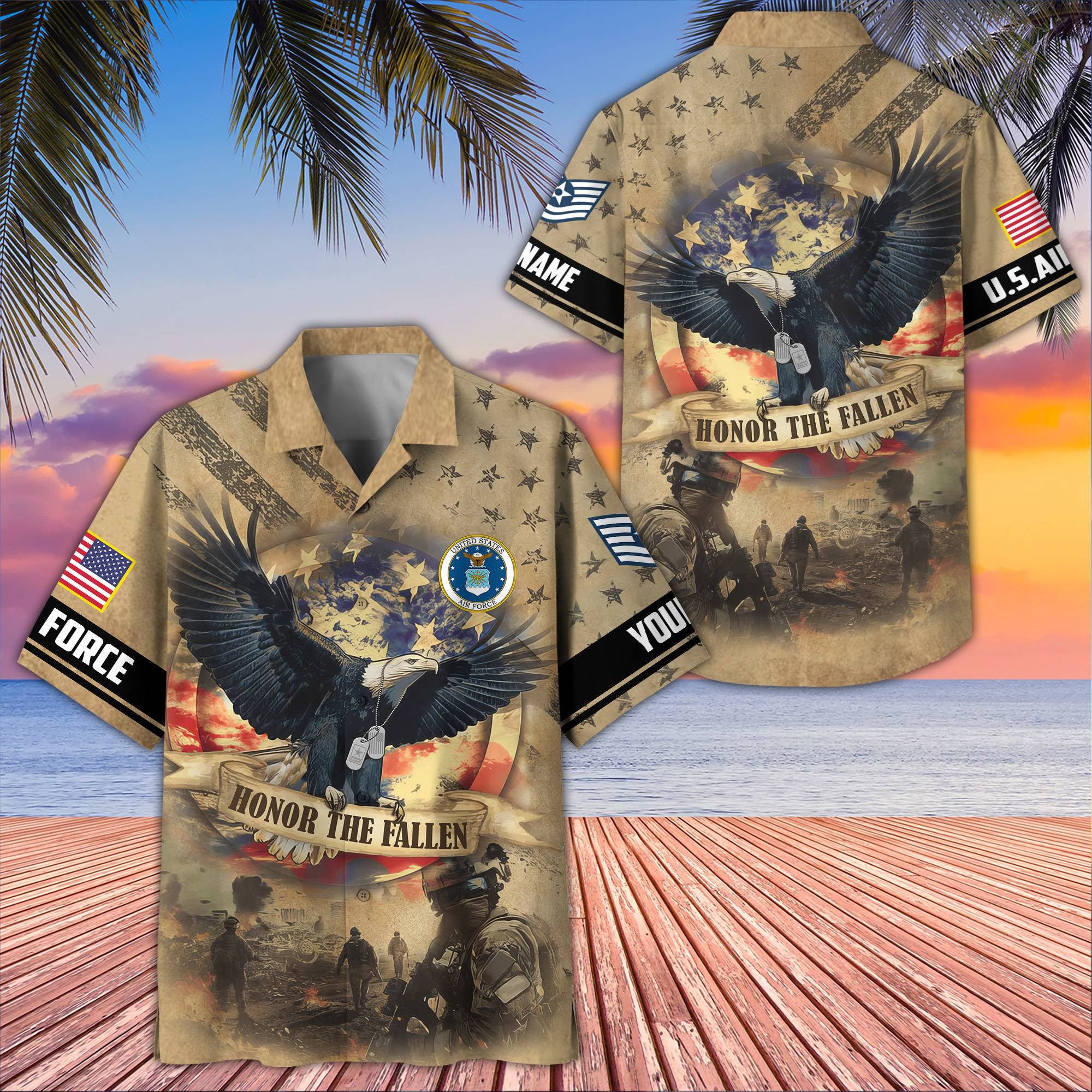 Premium Custom USAF Hawaiian Shirt VPVC407104, Gifts For Air Force Veteran, Best Gifts On Father's Day, Armed Forces Day, Independence Day, Veterans Day.