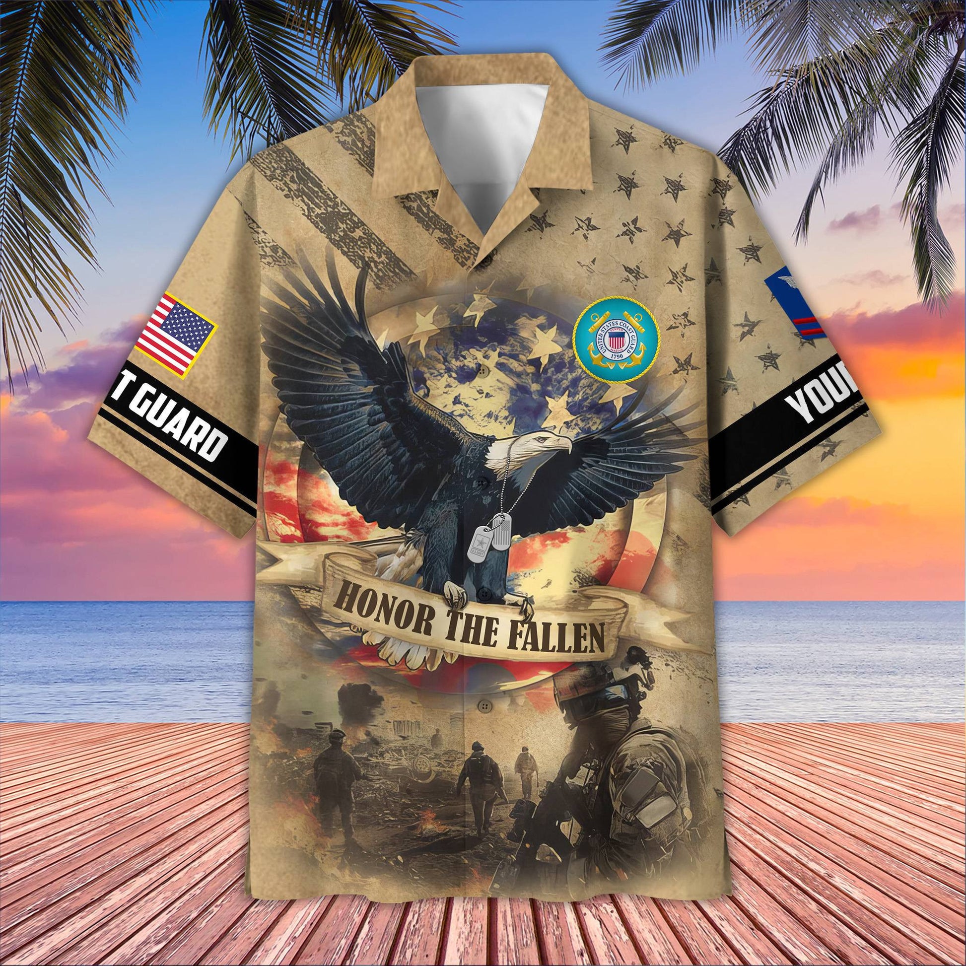 Premium Custom USCG Hawaiian Shirt VPVC407105, Gifts For Coast Guard Veteran, Best Gifts On Father's Day, Armed Forces Day, Independence Day, Veterans Day.