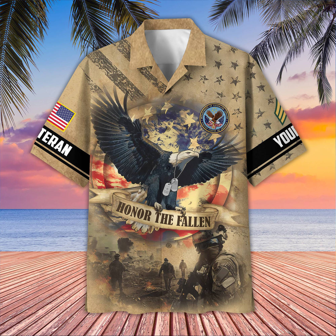 Premium Custom US Veteran Hawaiian Shirt VPVC407107, Gifts For US Veteran, Best Gifts On Father's Day, Armed Forces Day, Independence Day, Veterans Day.