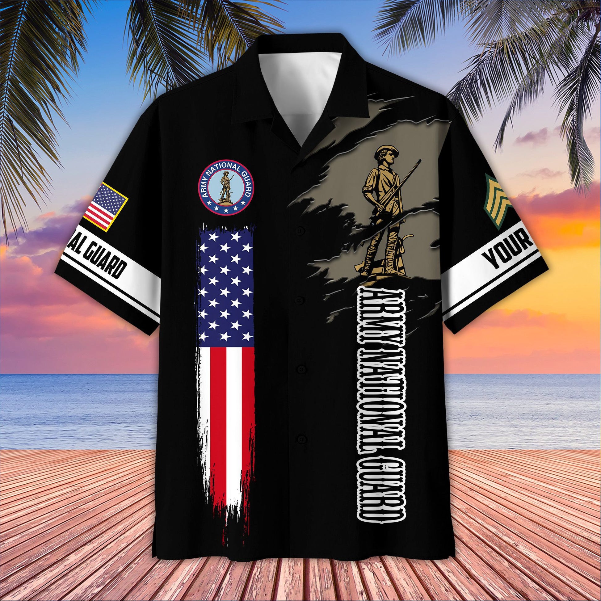 Unique Custom Name, Rank, US Army National Guard Veteran Hawaiian Shirt VPVC407208, Gifts For Army National Guard Veteran, Best Gifts On Father's Day, Independence Day, Veterans Day.