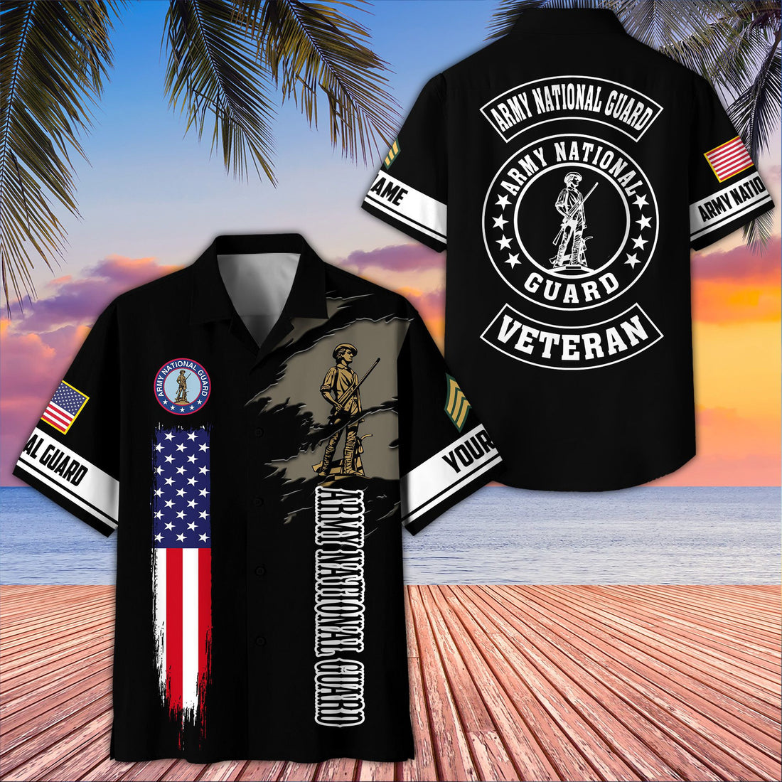 Unique Custom Name, Rank, US Army National Guard Veteran Hawaiian Shirt VPVC407208, Gifts For Army National Guard Veteran, Best Gifts On Father's Day, Independence Day, Veterans Day.