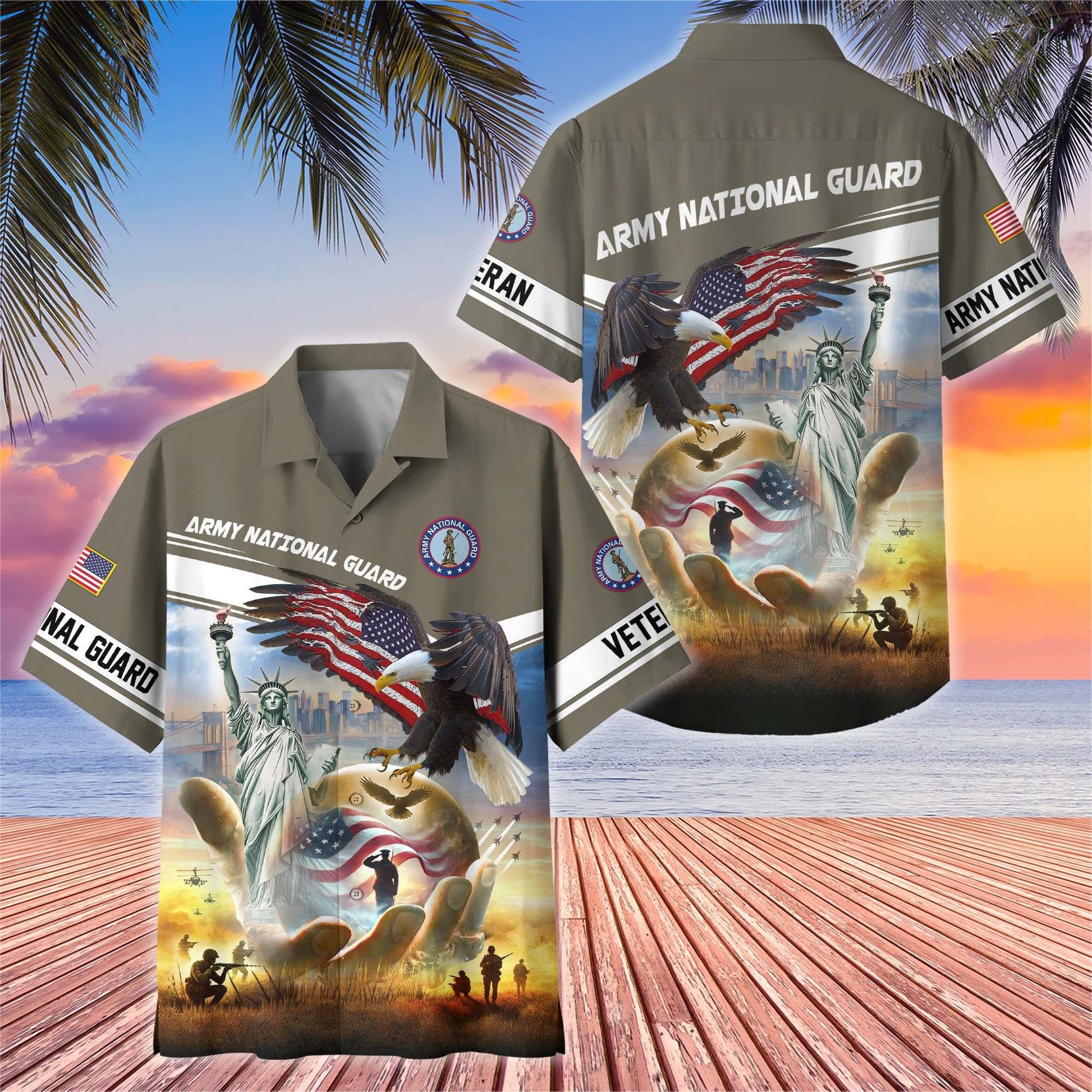 Premium US Veterans Hawaiian Shirt BPHN230513, Gifts For US Veterans, Gifts On Father's Day, Armed Forces Day, Veterans Day.