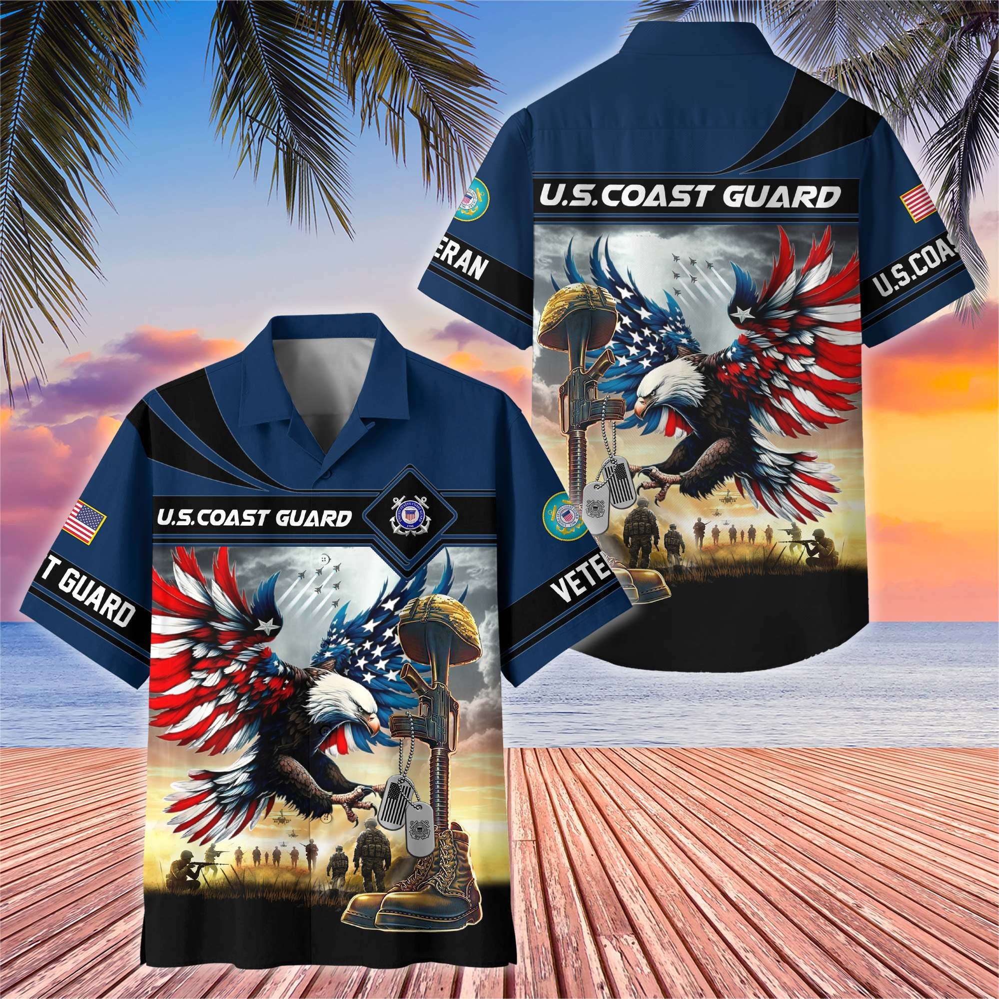 Premium US Veterans Hawaiian Shirt BPHN270512, Gifts For US Veterans, Gifts On Father's Day, Armed Forces Day, Veterans Day.
