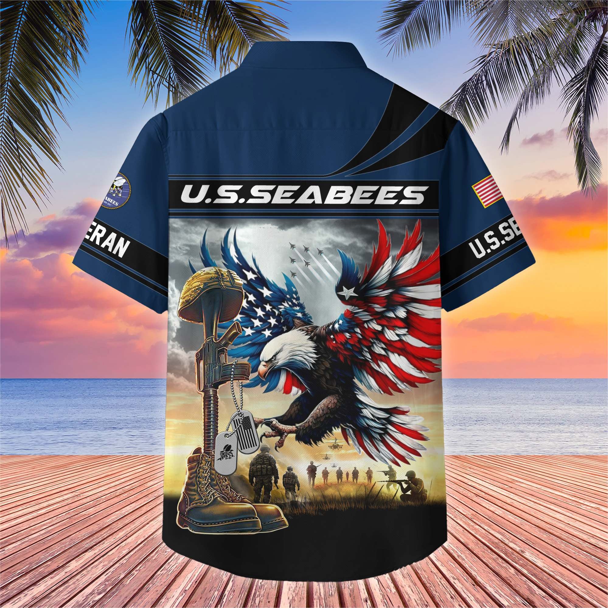 Premium US Veterans Hawaiian Shirt BPHN270512, Gifts For US Veterans, Gifts On Father's Day, Armed Forces Day, Veterans Day.