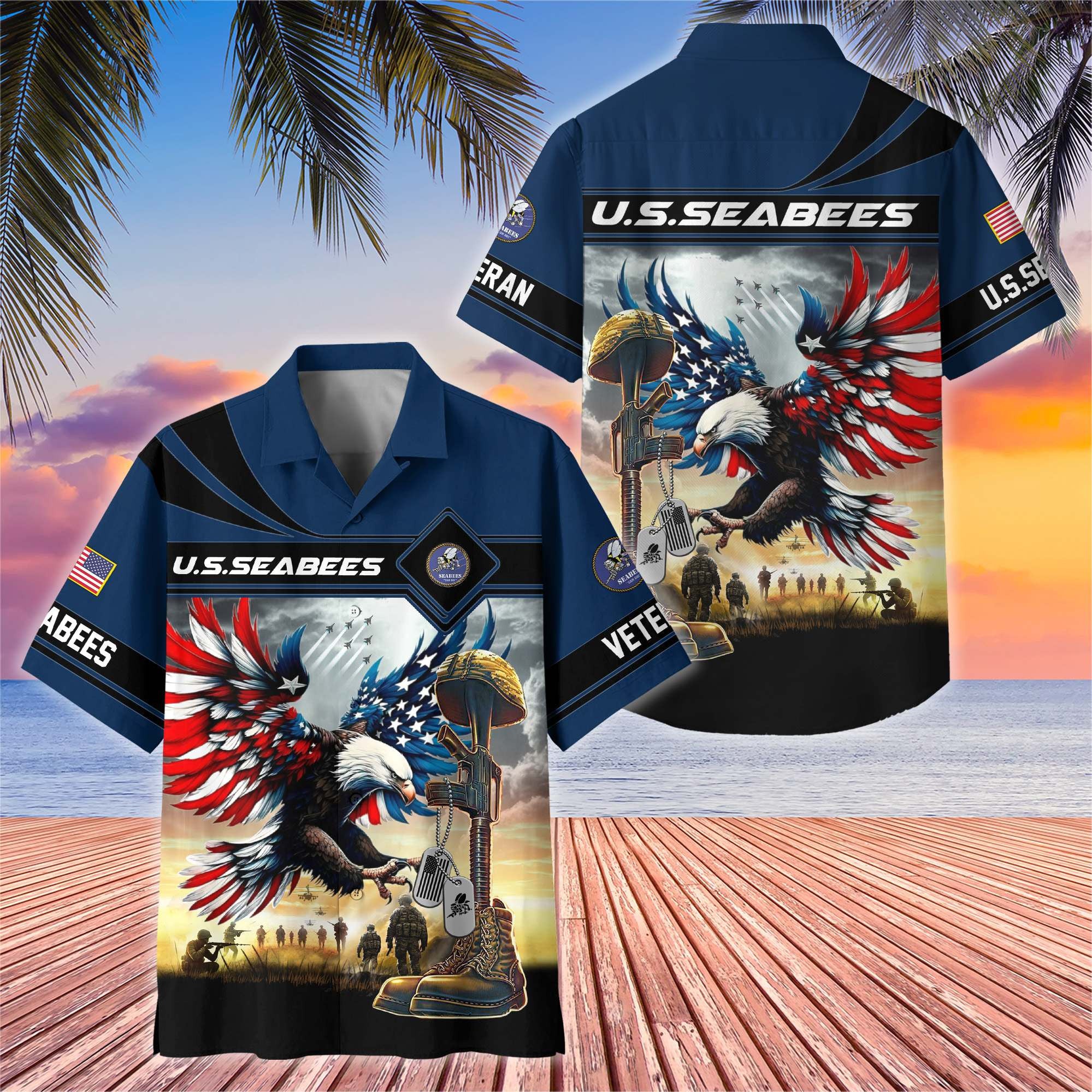 Premium US Veterans Hawaiian Shirt BPHN270512, Gifts For US Veterans, Gifts On Father's Day, Armed Forces Day, Veterans Day.