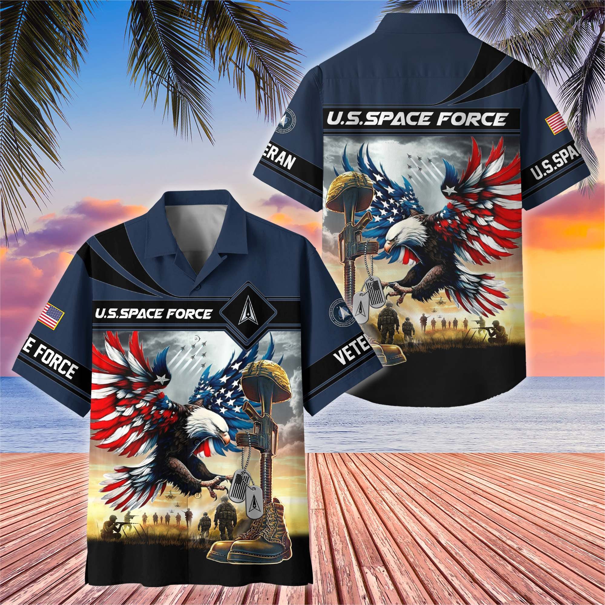 Premium US Veterans Hawaiian Shirt BPHN270512, Gifts For US Veterans, Gifts On Father's Day, Armed Forces Day, Veterans Day.
