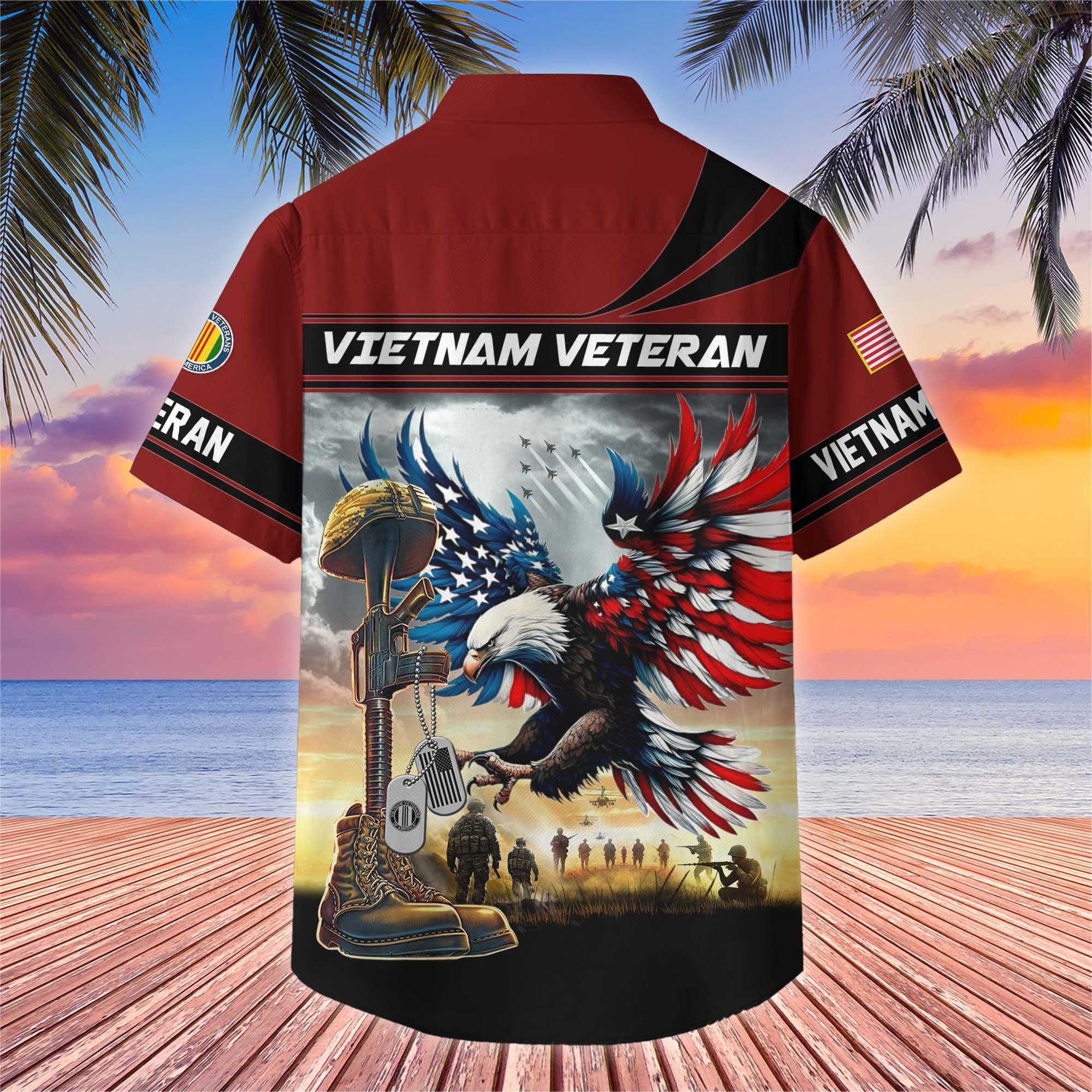 Premium US Veterans Hawaiian Shirt BPHN270512, Gifts For US Veterans, Gifts On Father's Day, Armed Forces Day, Veterans Day.