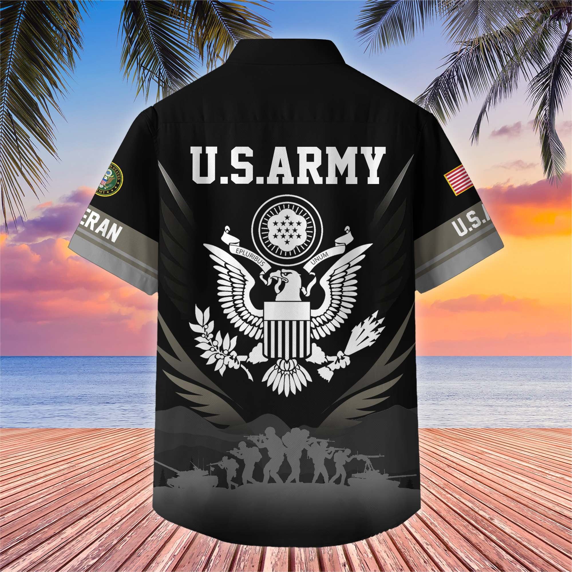 Premium US Veterans Hawaiian Shirt BPHN040612, Gifts For US Veterans, Gifts On Father's Day, Armed Forces Day, Veterans Day.