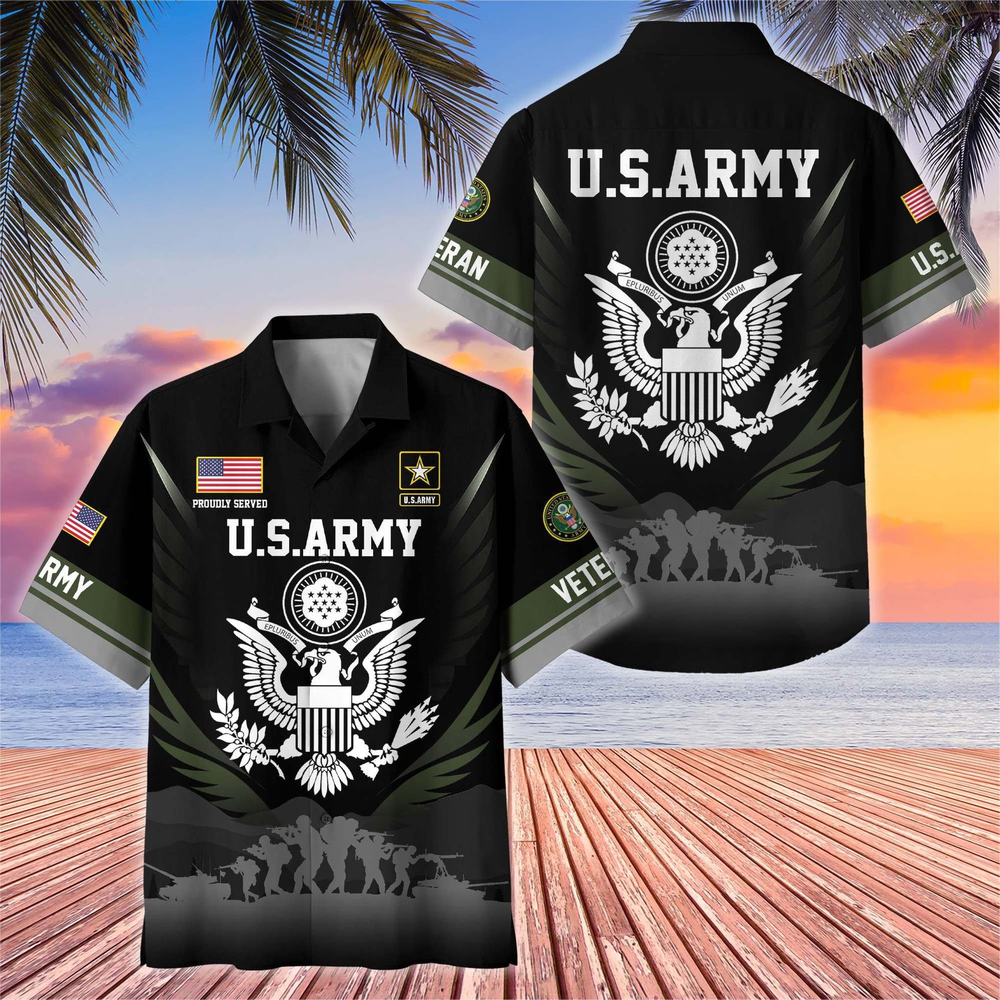Premium US Veterans Hawaiian Shirt BPHN040612, Gifts For US Veterans, Gifts On Father's Day, Armed Forces Day, Veterans Day.