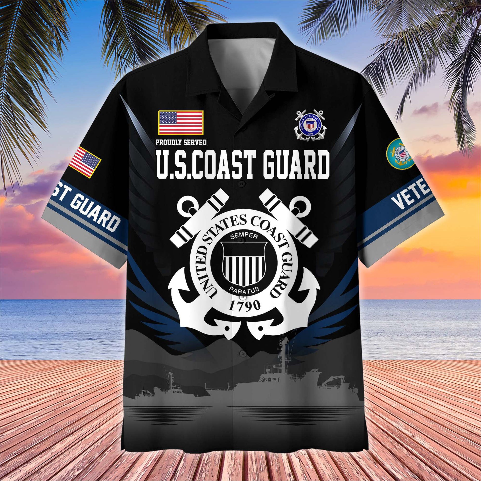 Premium US Veterans Hawaiian Shirt BPHN040612, Gifts For US Veterans, Gifts On Father's Day, Armed Forces Day, Veterans Day.