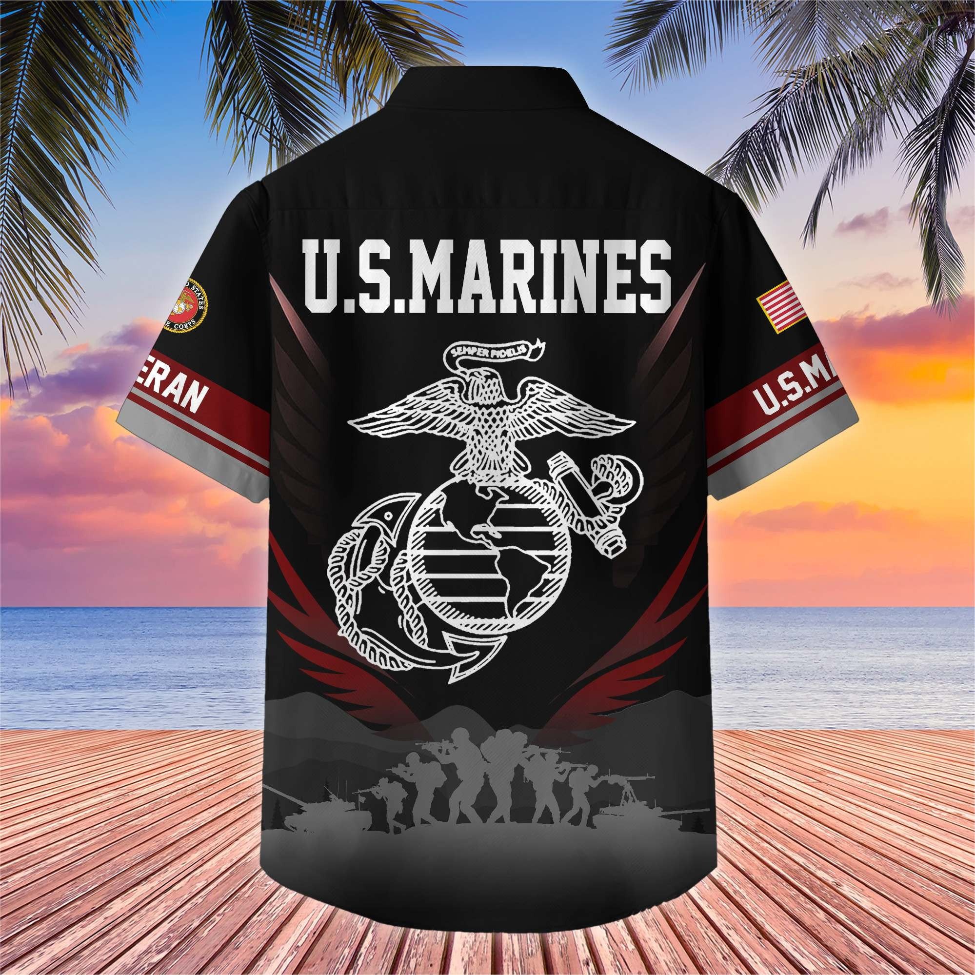 Premium US Veterans Hawaiian Shirt BPHN040612, Gifts For US Veterans, Gifts On Father's Day, Armed Forces Day, Veterans Day.