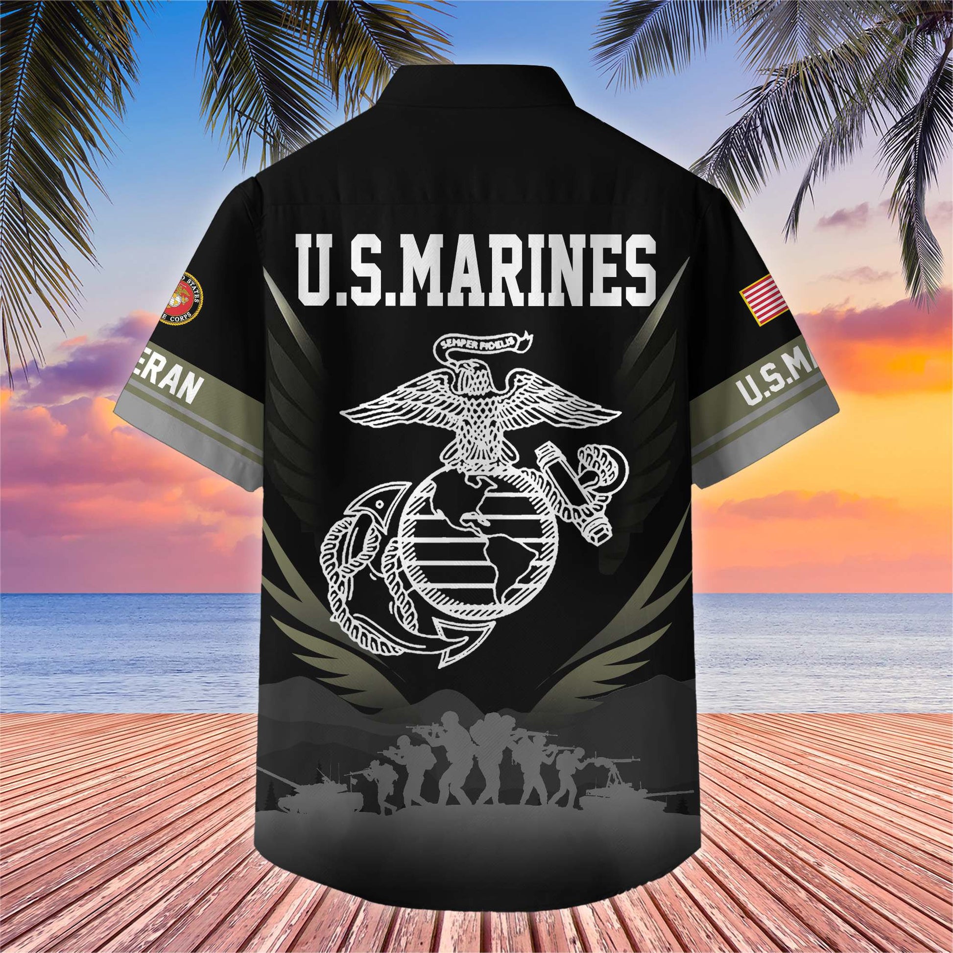 Premium US Veterans Hawaiian Shirt BPHN040612, Gifts For US Veterans, Gifts On Father's Day, Armed Forces Day, Veterans Day.