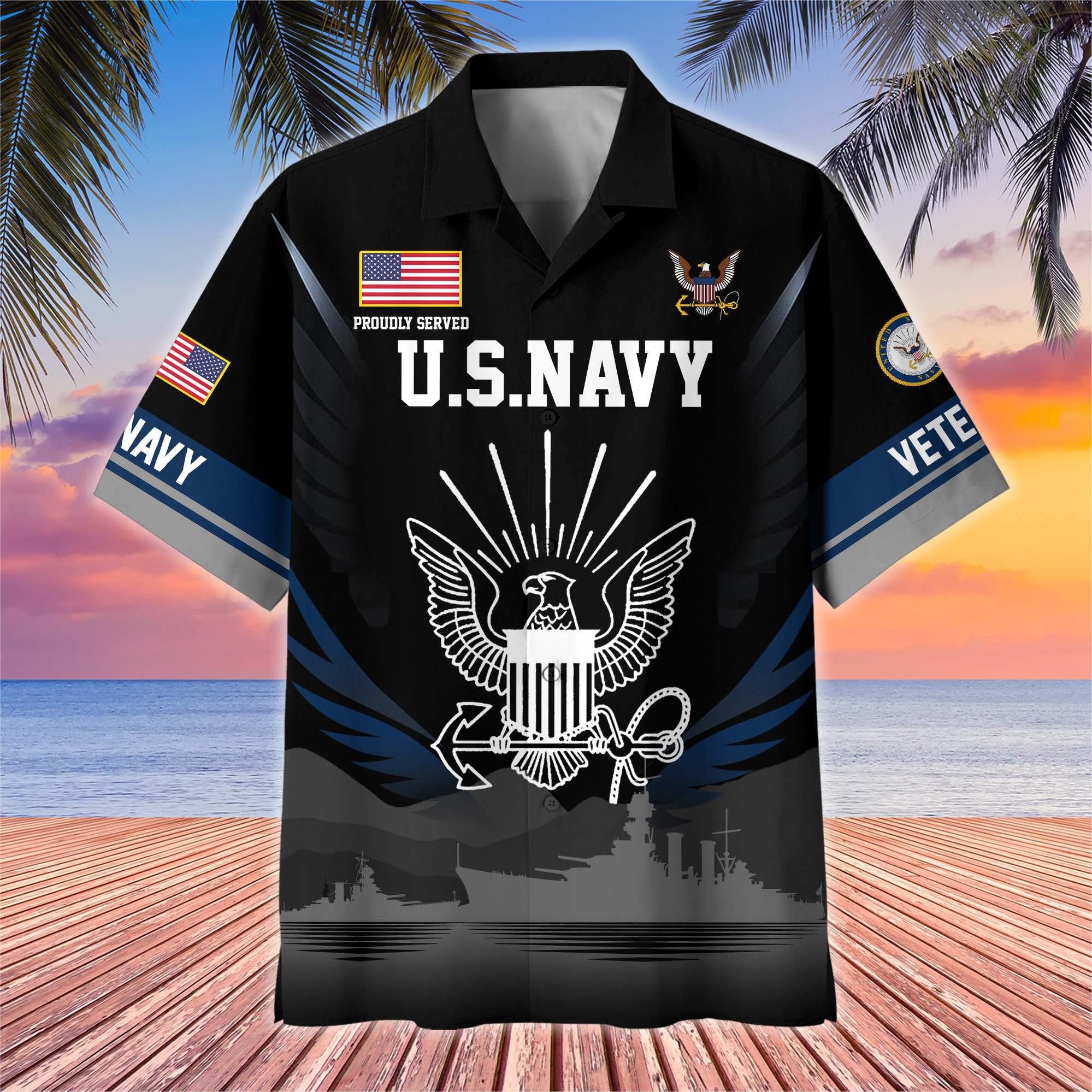 Premium US Veterans Hawaiian Shirt BPHN040612, Gifts For US Veterans, Gifts On Father's Day, Armed Forces Day, Veterans Day.