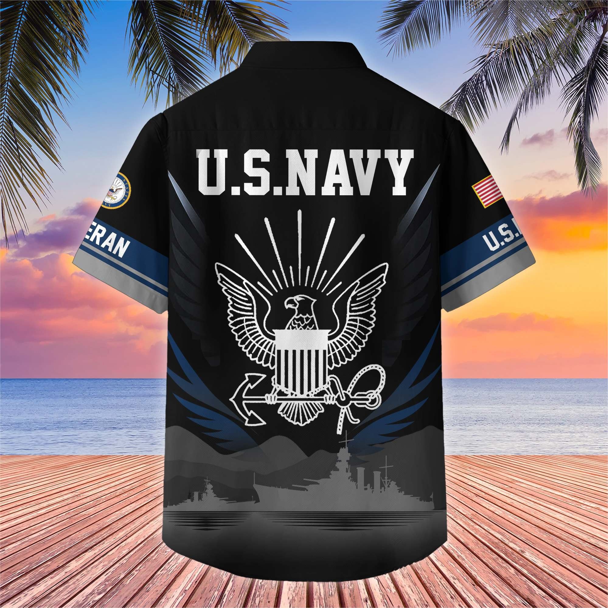 Premium US Veterans Hawaiian Shirt BPHN040612, Gifts For US Veterans, Gifts On Father's Day, Armed Forces Day, Veterans Day.