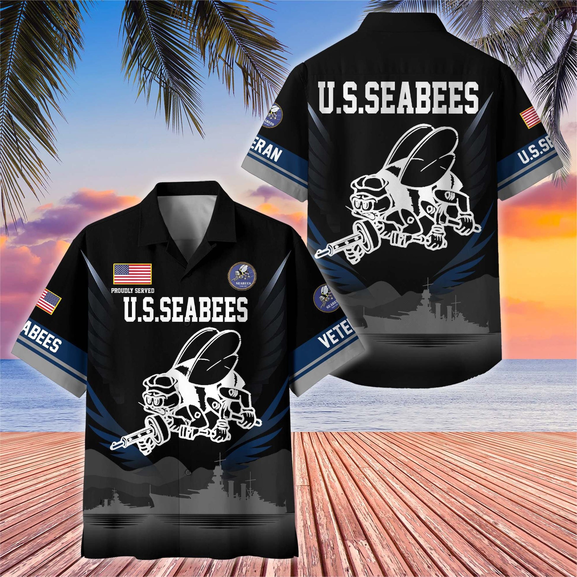 Premium US Veterans Hawaiian Shirt BPHN040612, Gifts For US Veterans, Gifts On Father's Day, Armed Forces Day, Veterans Day.