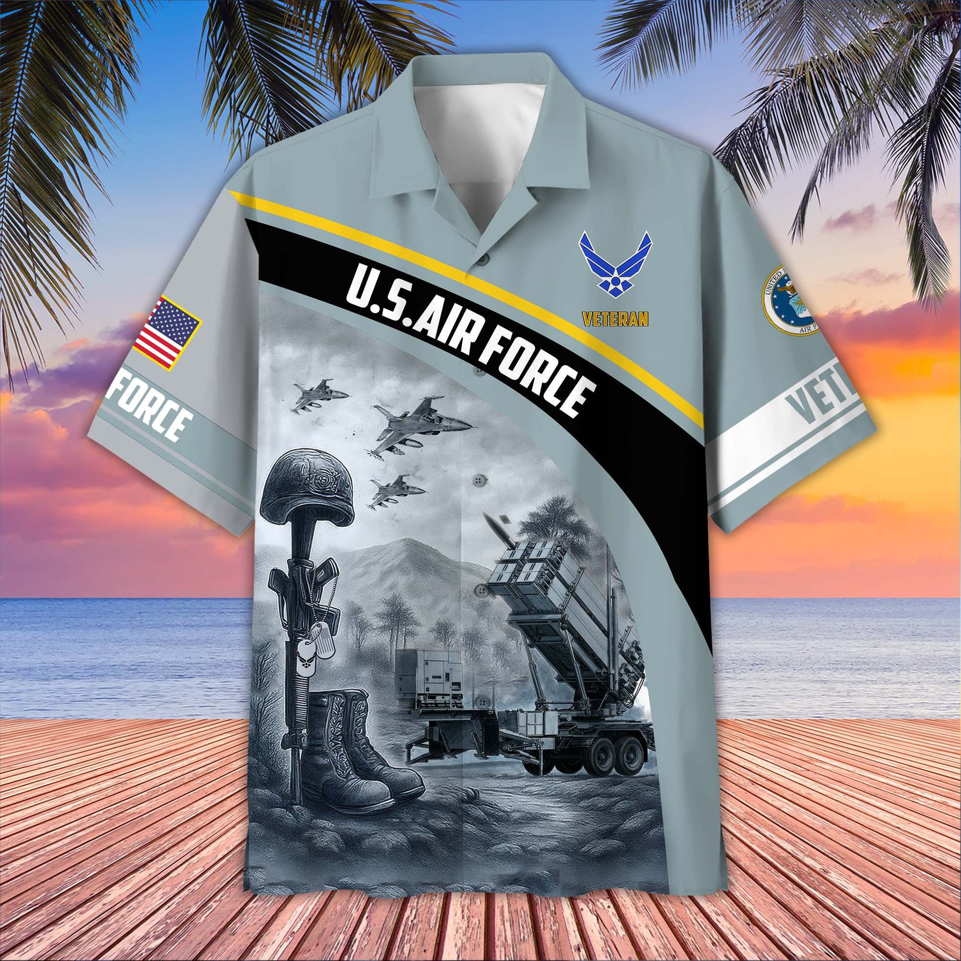 Premium US Veterans Hawaiian Shirt BPVC100404, Gifts For US Veterans, Gifts On Father's Day, Armed Forces Day, Veterans Day.