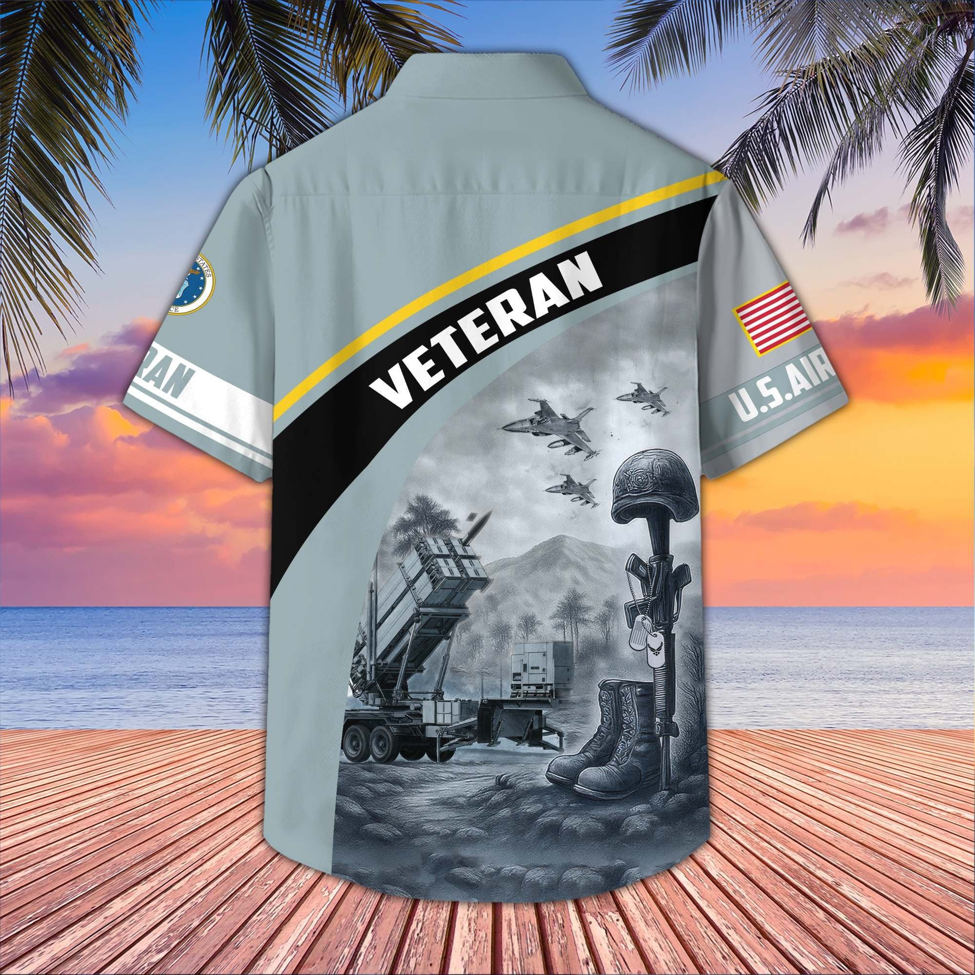 Premium US Veterans Hawaiian Shirt BPVC100404, Gifts For US Veterans, Gifts On Father's Day, Armed Forces Day, Veterans Day.