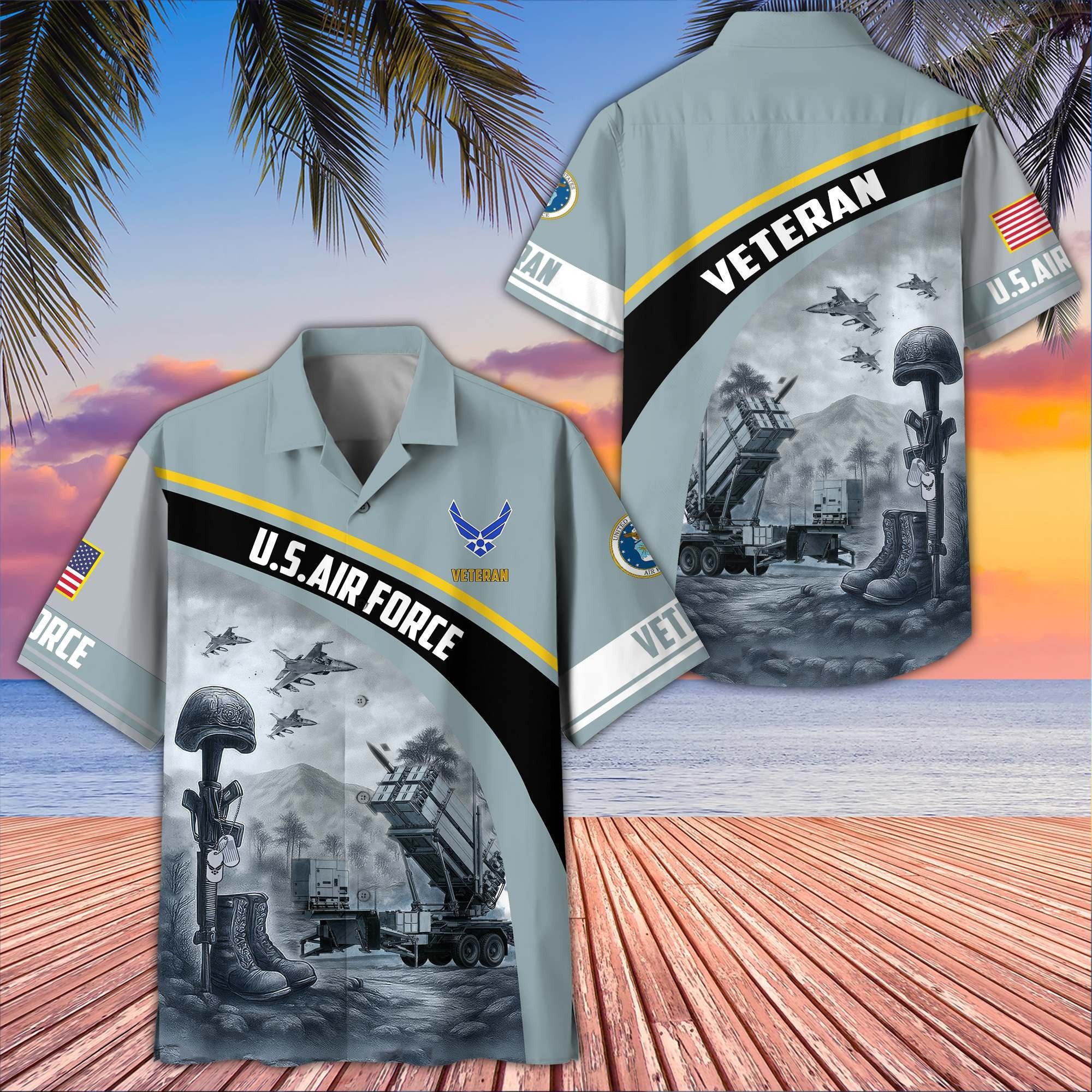 Premium US Veterans Hawaiian Shirt BPVC100404, Gifts For US Veterans, Gifts On Father's Day, Armed Forces Day, Veterans Day.