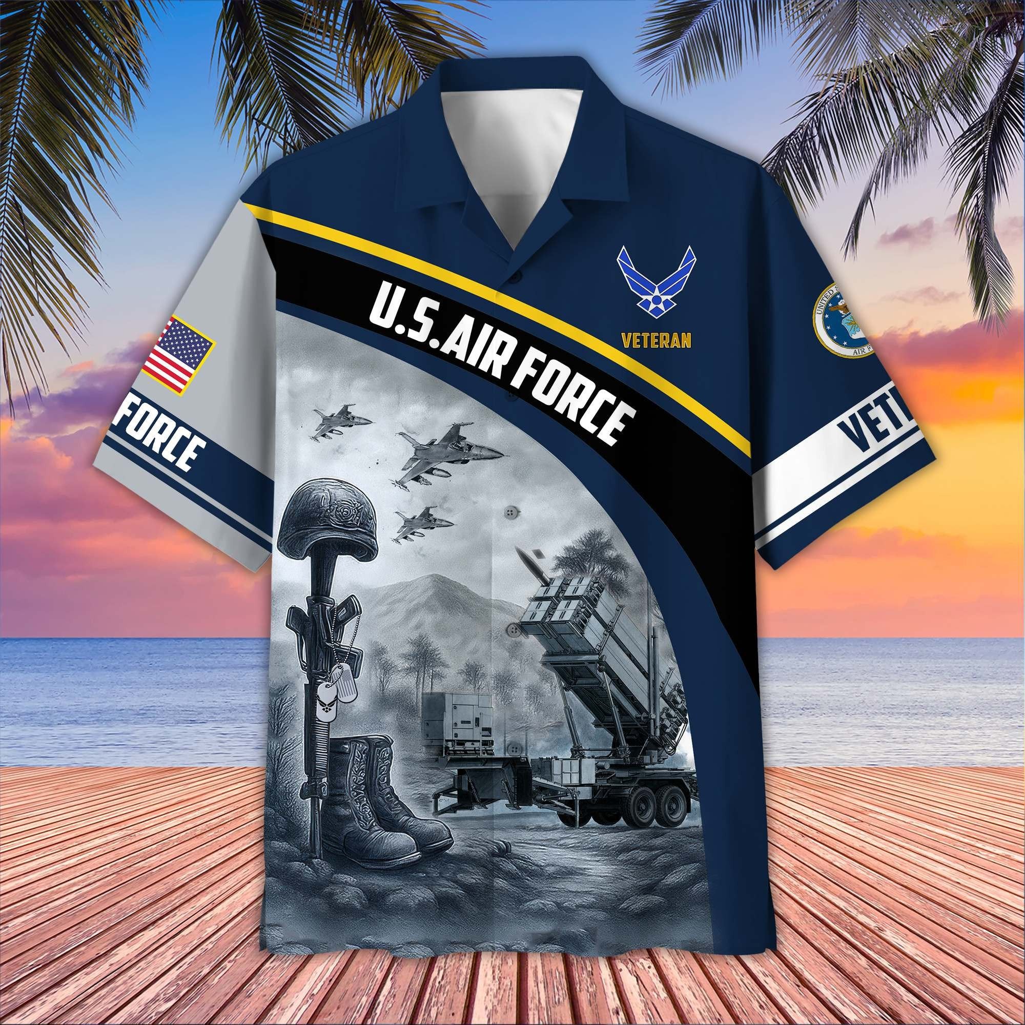 Premium US Veterans Hawaiian Shirt BPVC100404, Gifts For US Veterans, Gifts On Father's Day, Armed Forces Day, Veterans Day.