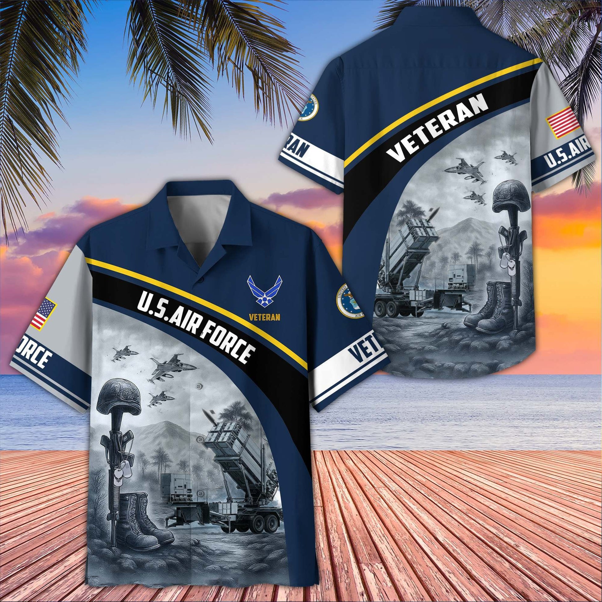 Premium US Veterans Hawaiian Shirt BPVC100404, Gifts For US Veterans, Gifts On Father's Day, Armed Forces Day, Veterans Day.