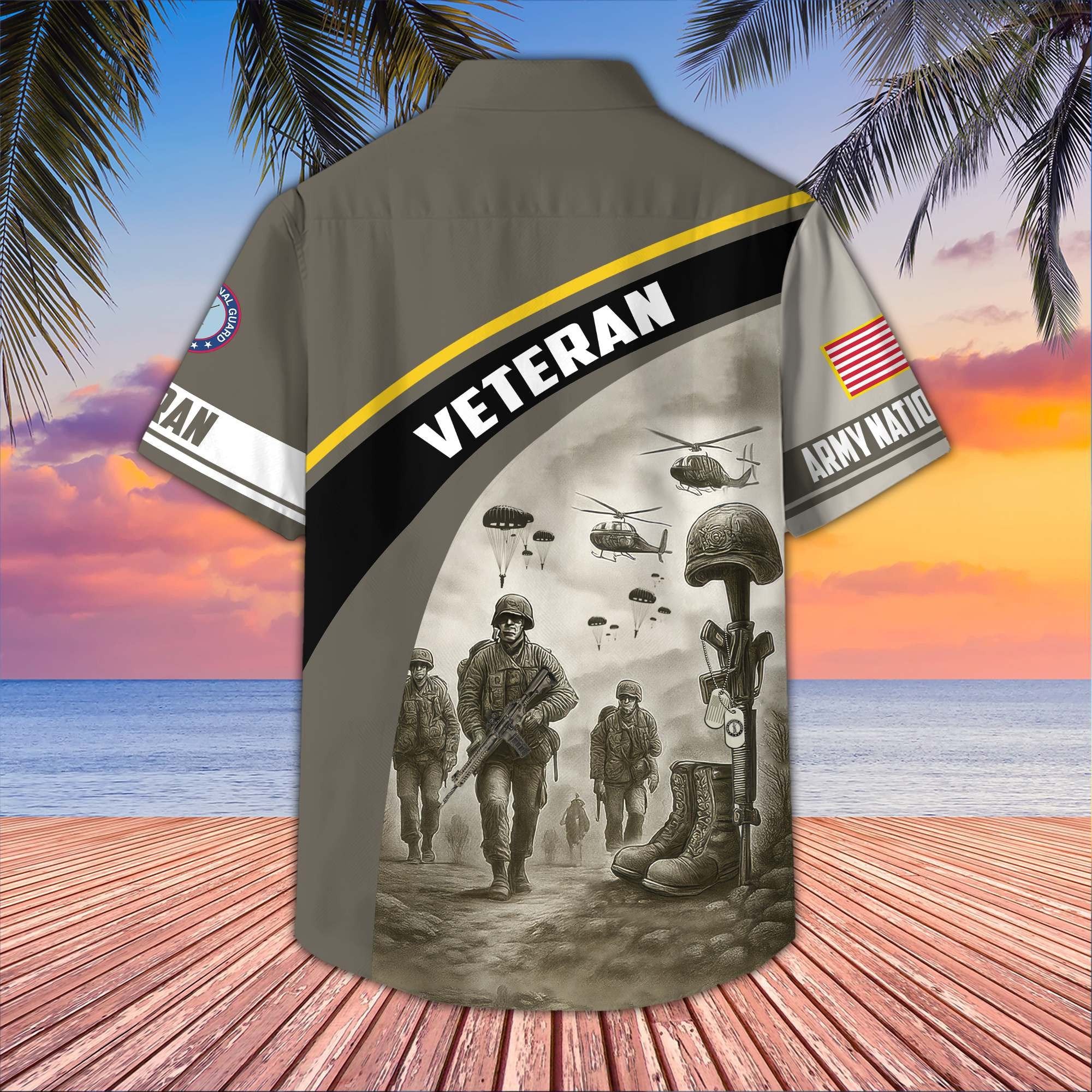 Premium US Veterans Hawaiian Shirt BPVC100404, Gifts For US Veterans, Gifts On Father's Day, Armed Forces Day, Veterans Day.