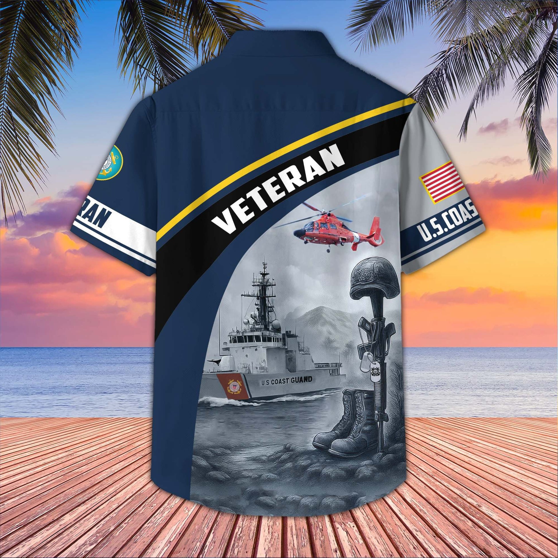 Premium US Veterans Hawaiian Shirt BPVC100404, Gifts For US Veterans, Gifts On Father's Day, Armed Forces Day, Veterans Day.