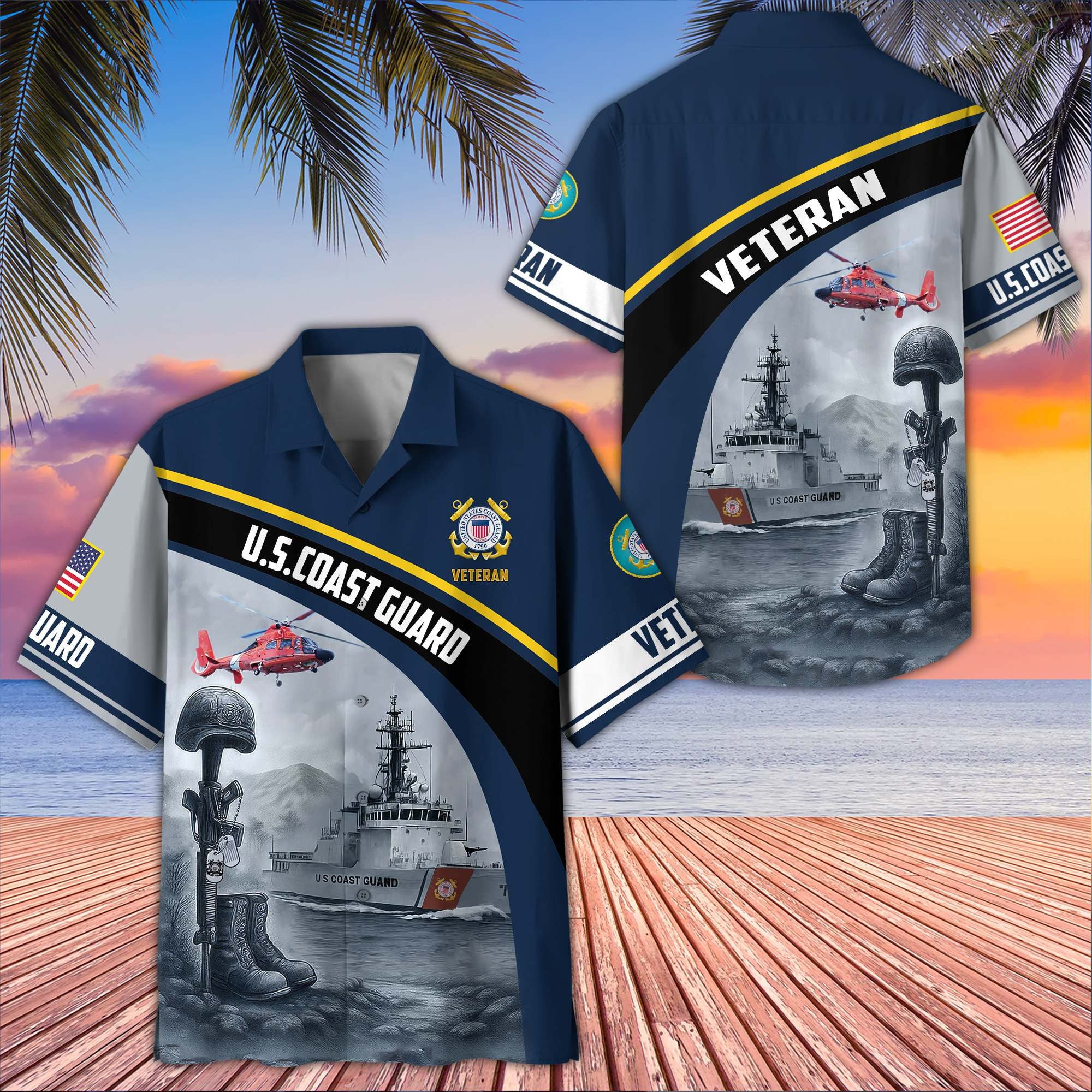 Premium US Veterans Hawaiian Shirt BPVC100404, Gifts For US Veterans, Gifts On Father's Day, Armed Forces Day, Veterans Day.