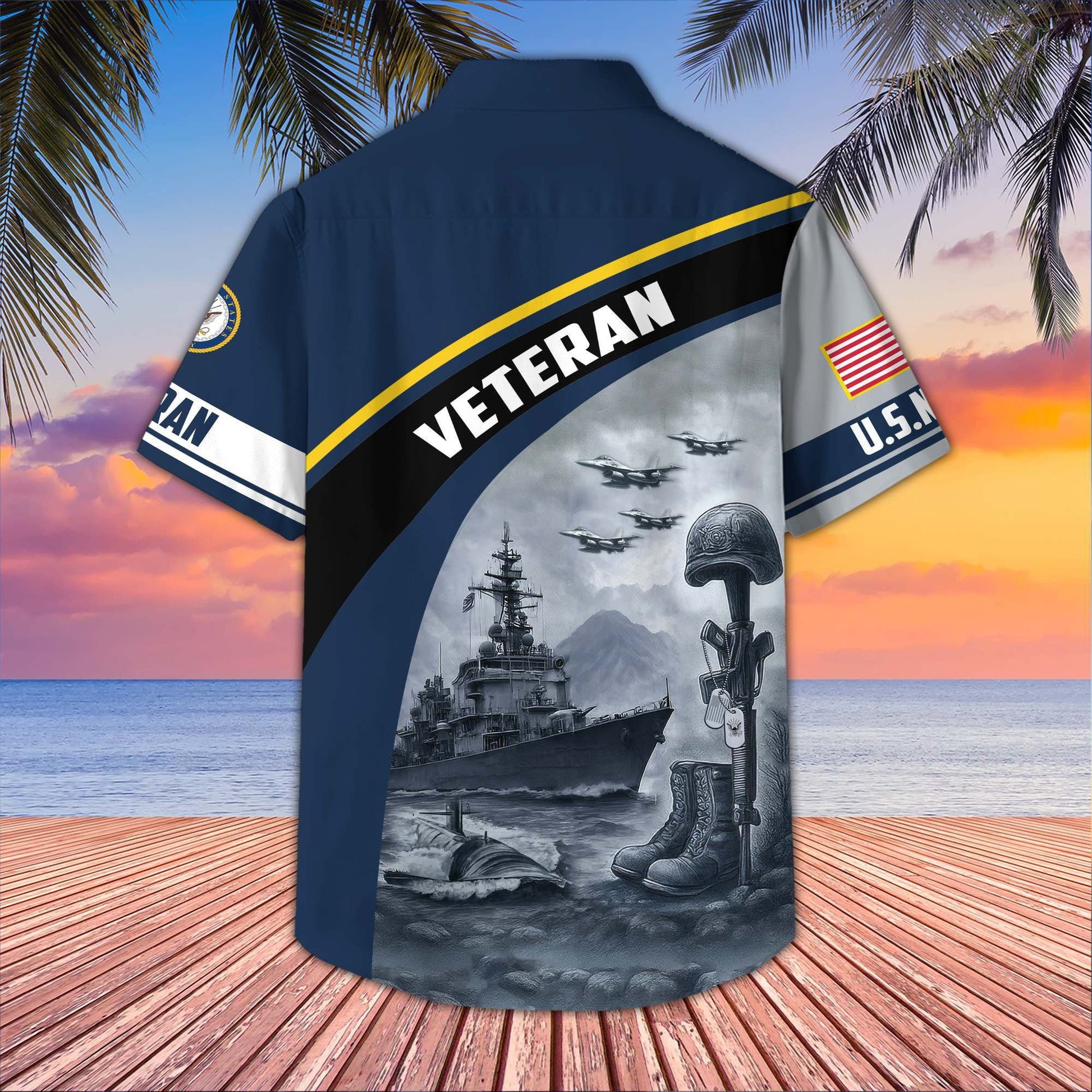 Premium US Veterans Hawaiian Shirt BPVC100404, Gifts For US Veterans, Gifts On Father's Day, Armed Forces Day, Veterans Day.