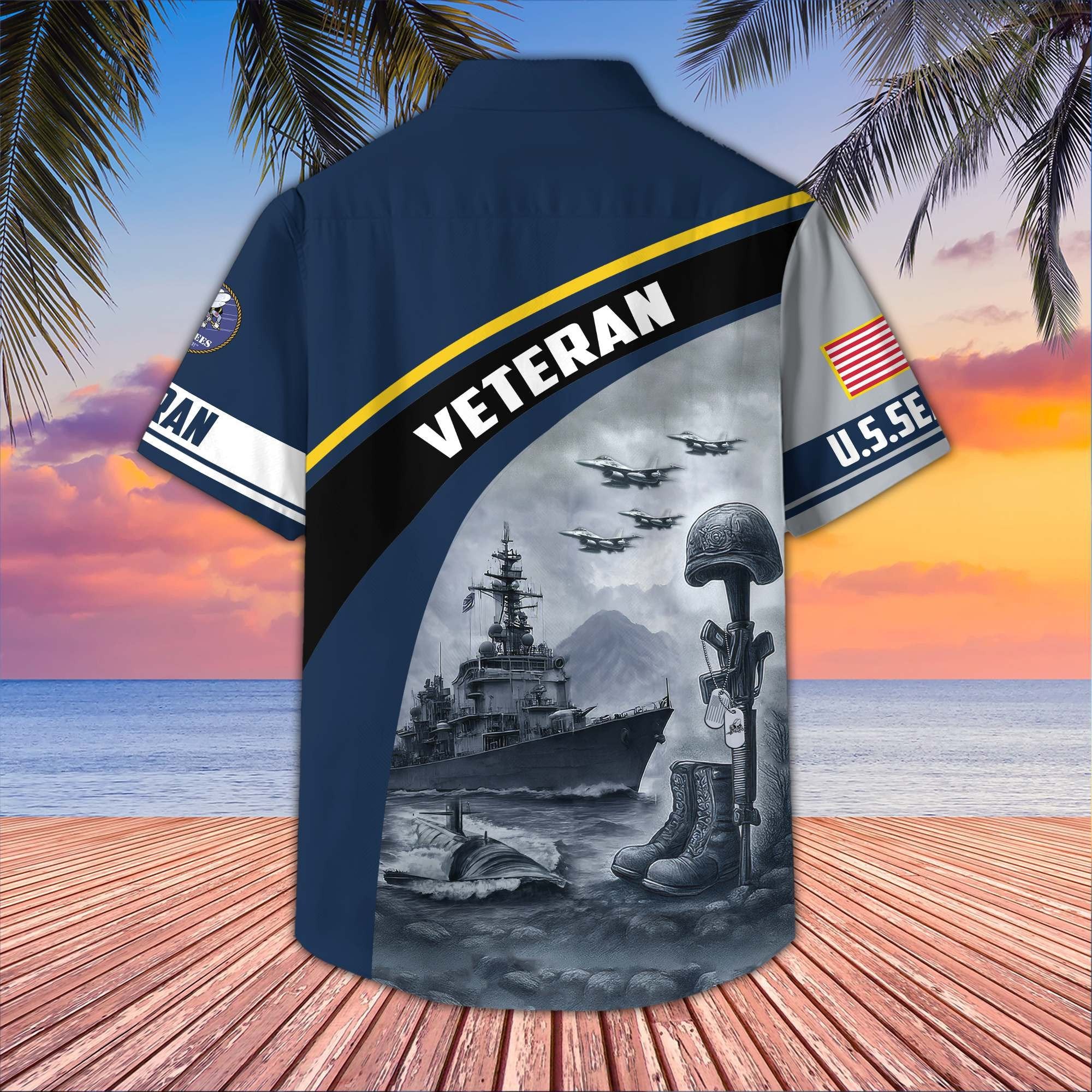 Premium US Veterans Hawaiian Shirt BPVC100404, Gifts For US Veterans, Gifts On Father's Day, Armed Forces Day, Veterans Day.