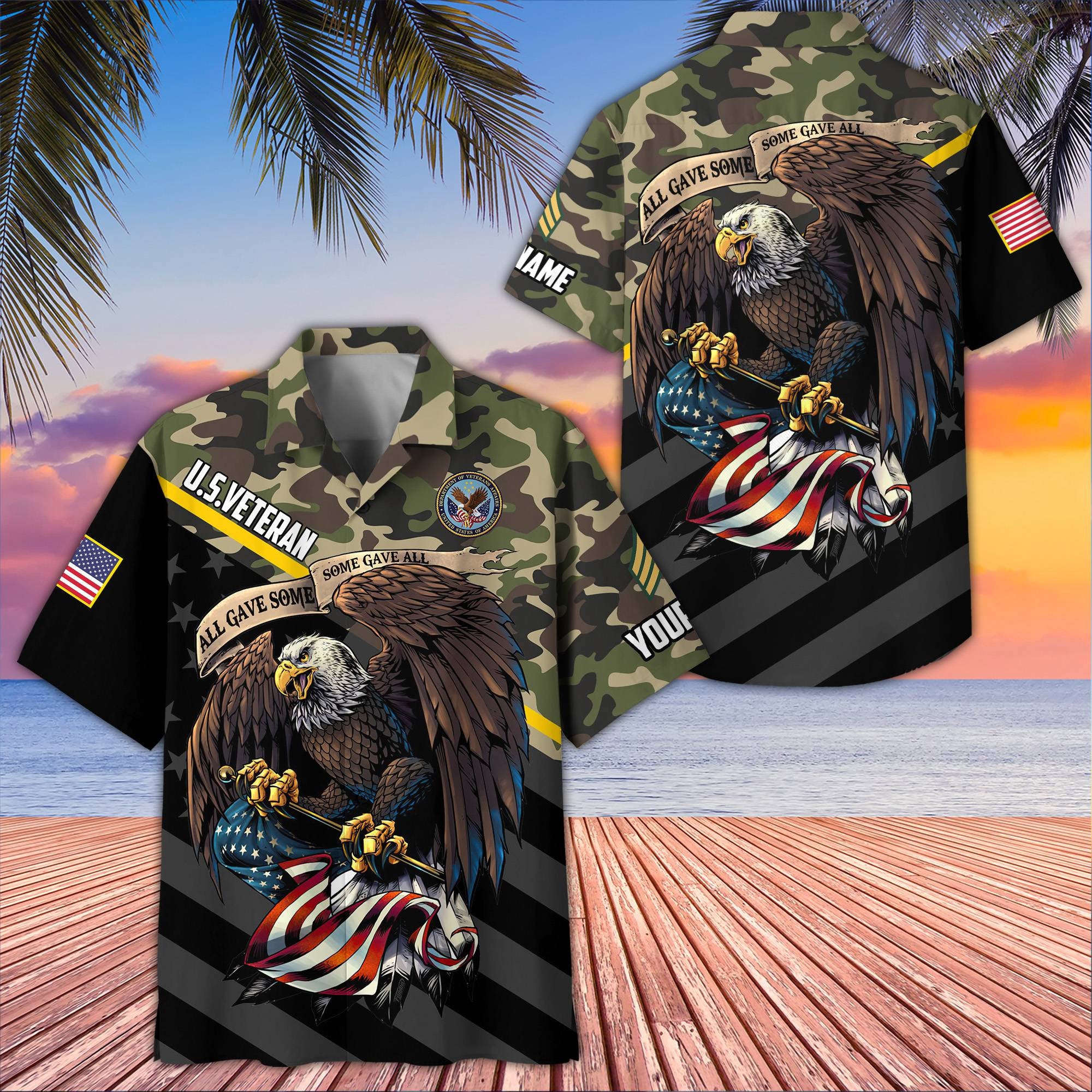 Premium Custom US Veteran Hawaiian Shirt VPVC407407, Gifts For US Veteran, Best Gifts On Father's Day, Armed Forces Day, Independence Day, Veterans Day.