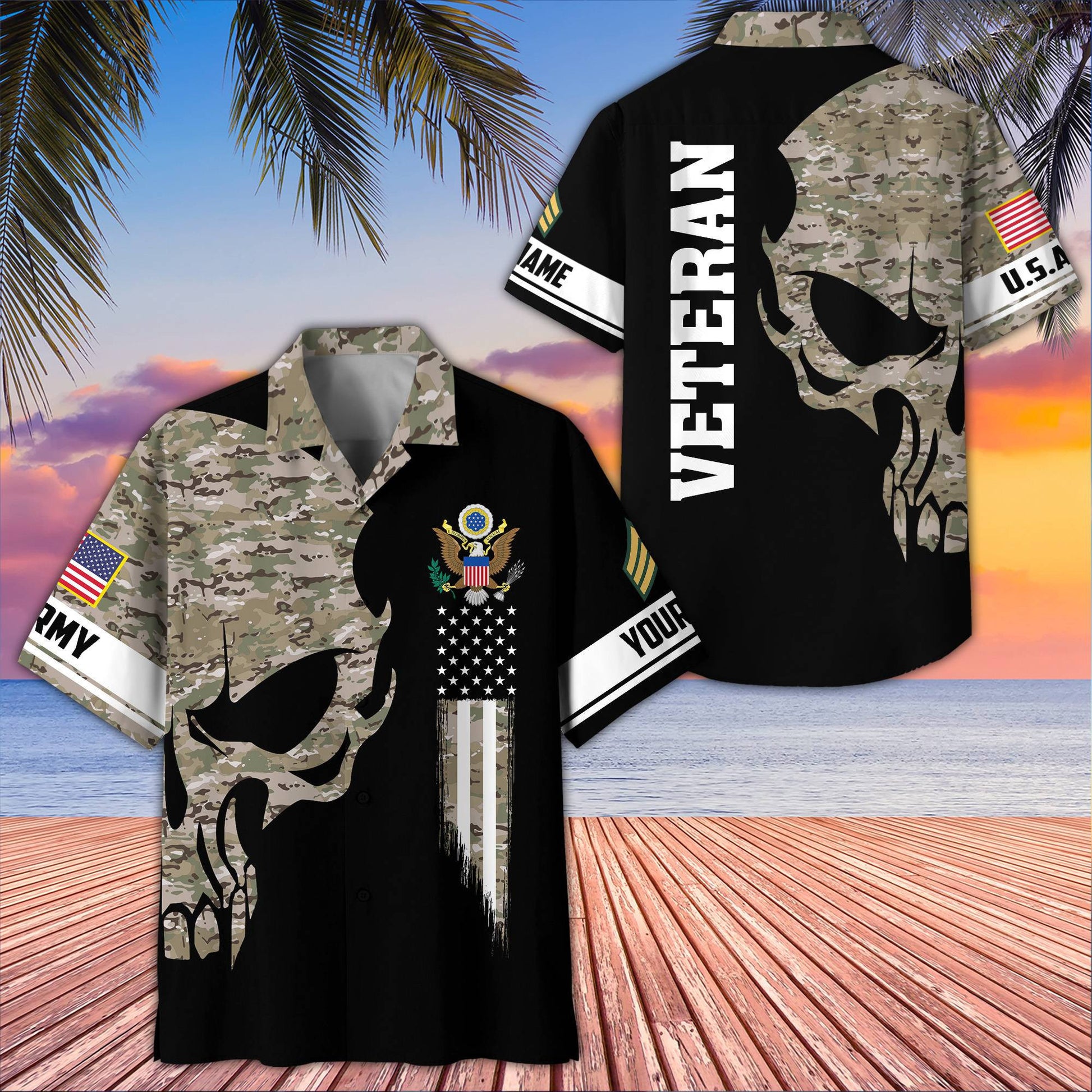 US Army Custom Hawaiian Shirt VPVC407501, Gifts For Army Veteran, Best Gifts On Father's Day, Armed Forces Day, Independence Day, Veterans Day.