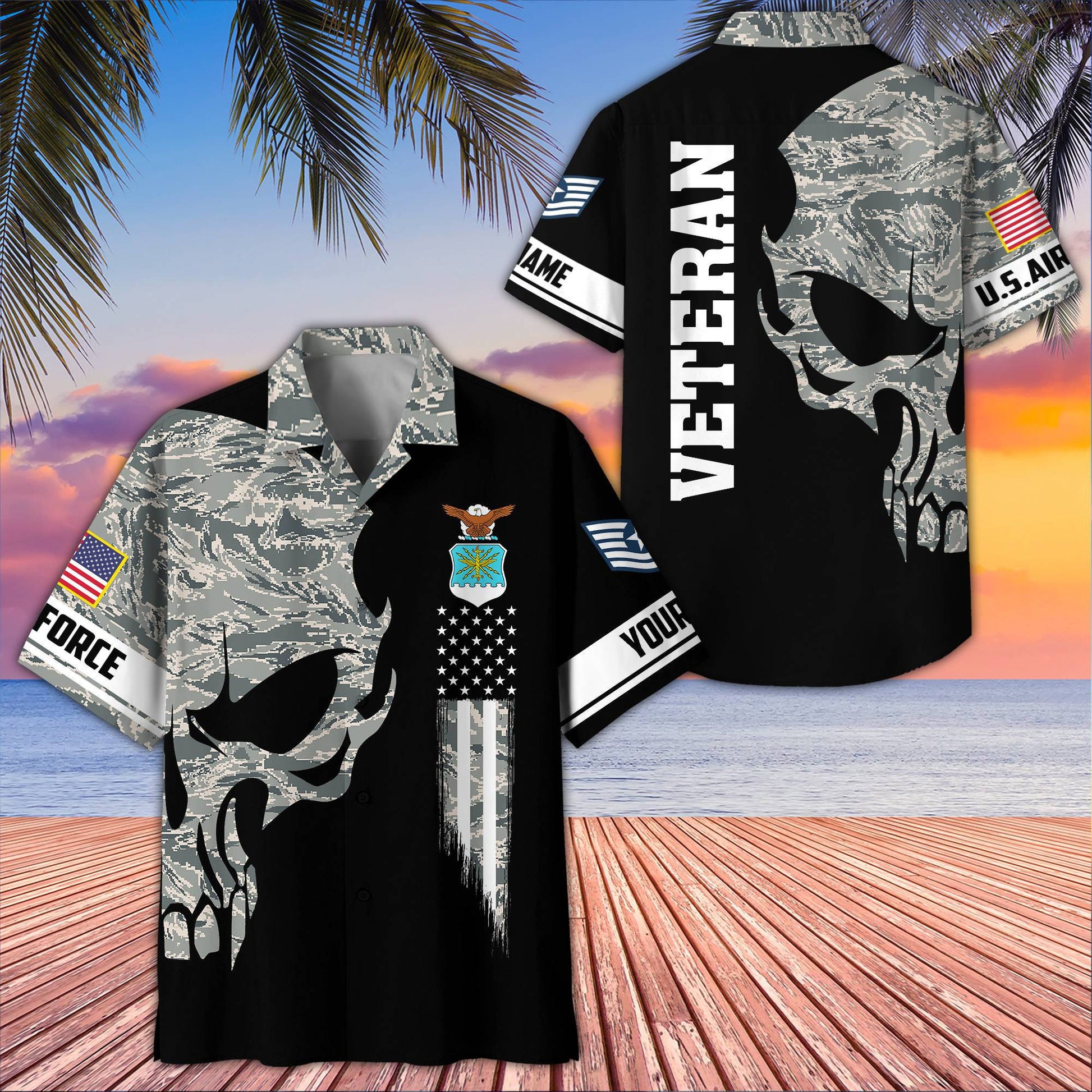 USAF Custom Hawaiian Shirt VPVC407504, Gifts For Air Force Veteran, Best Gifts On Father's Day, Armed Forces Day, Independence Day, Veterans Day.