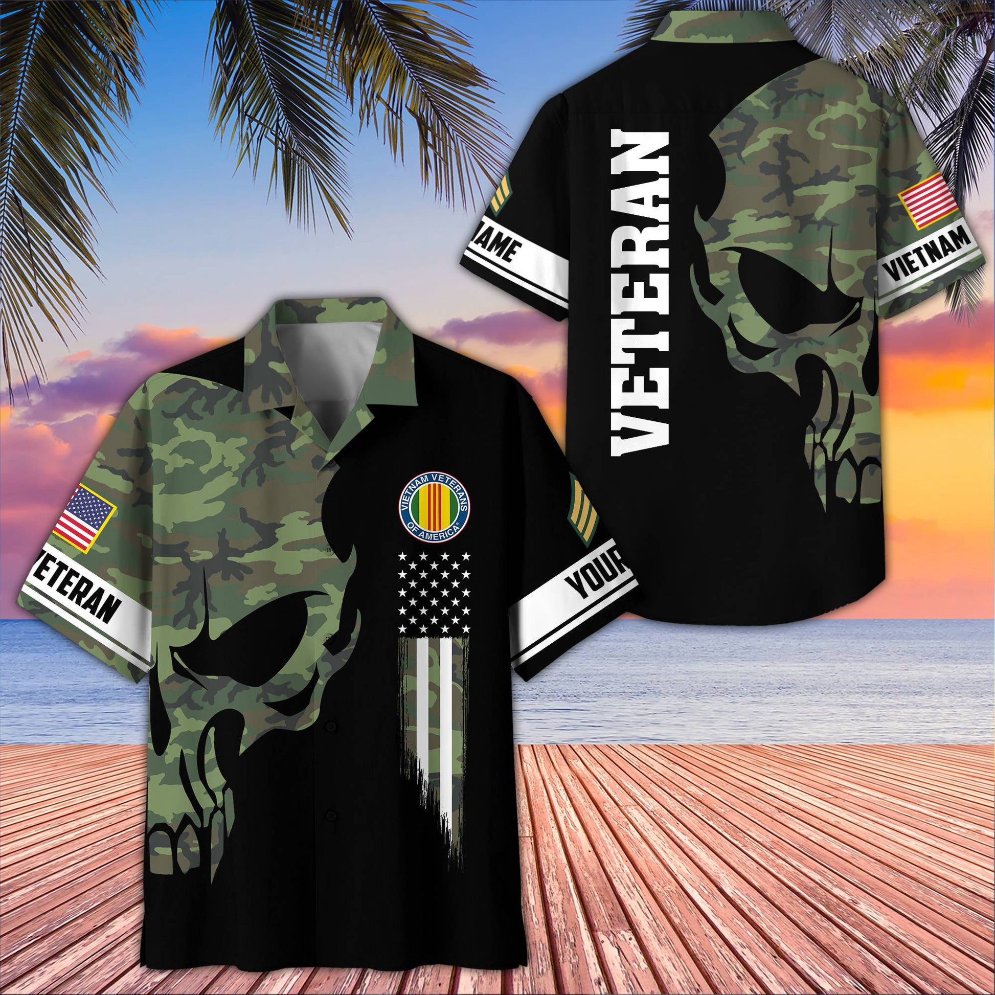 Vietnam Veteran Custom Hawaiian Shirt VPVC407506, Gifts For Vietnam Veteran, Best Gifts On Father's Day, Armed Forces Day, Independence Day, Veterans Day.