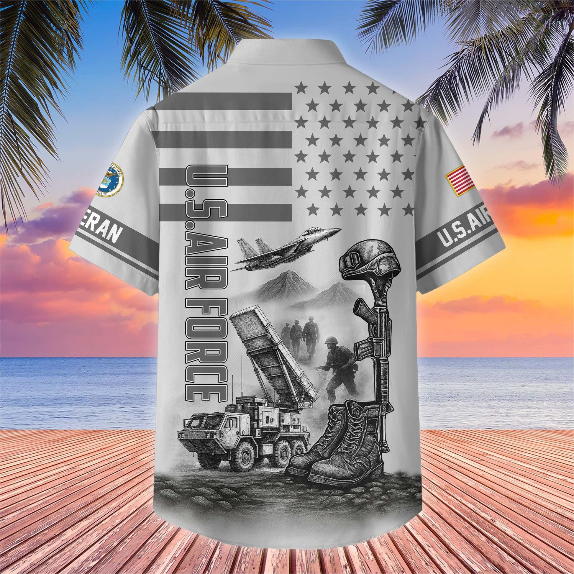 Premium US Veterans Hawaiian Shirt BPHN060612, Gifts For US Veterans, Gifts On Father's Day, Armed Forces Day, Veterans Day.