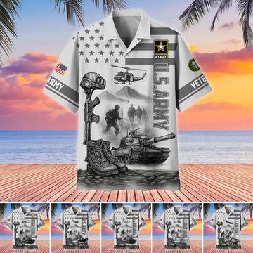 Premium US Veterans Hawaiian Shirt BPHN060612, Gifts For US Veterans, Gifts On Father's Day, Armed Forces Day, Veterans Day.