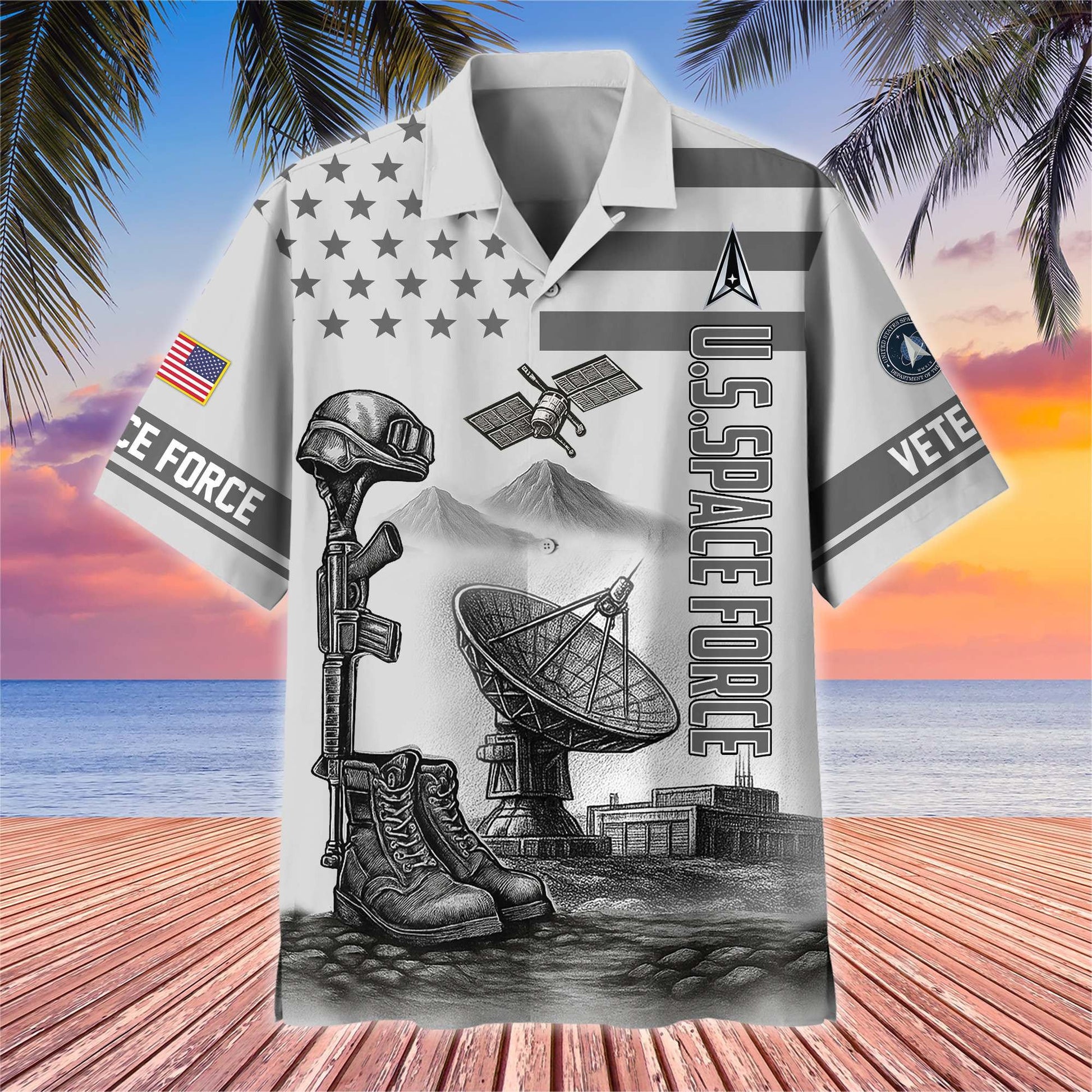 Premium US Veterans Hawaiian Shirt BPHN060612, Gifts For US Veterans, Gifts On Father's Day, Armed Forces Day, Veterans Day.