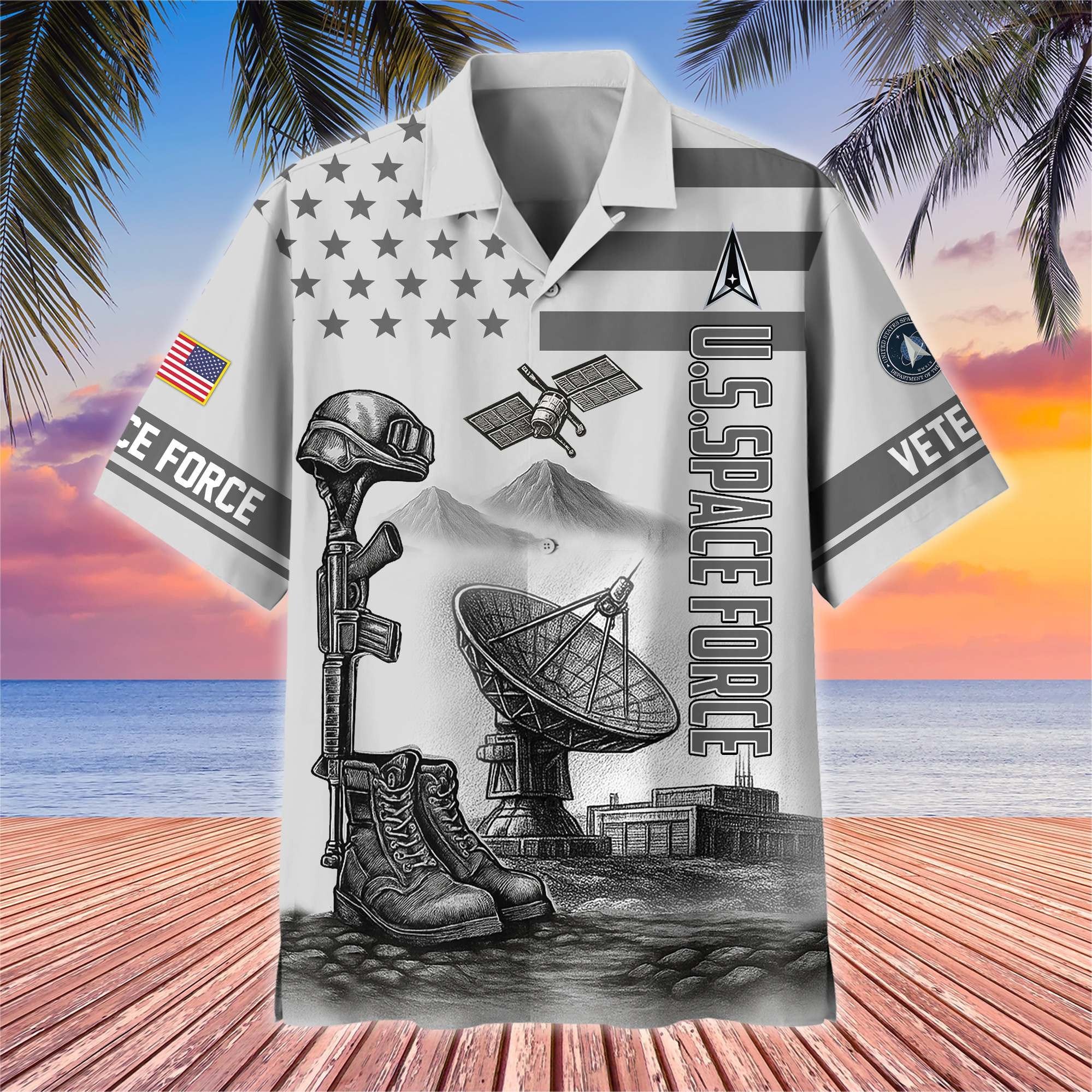 Premium US Veterans Hawaiian Shirt BPHN060612, Gifts For US Veterans, Gifts On Father's Day, Armed Forces Day, Veterans Day.