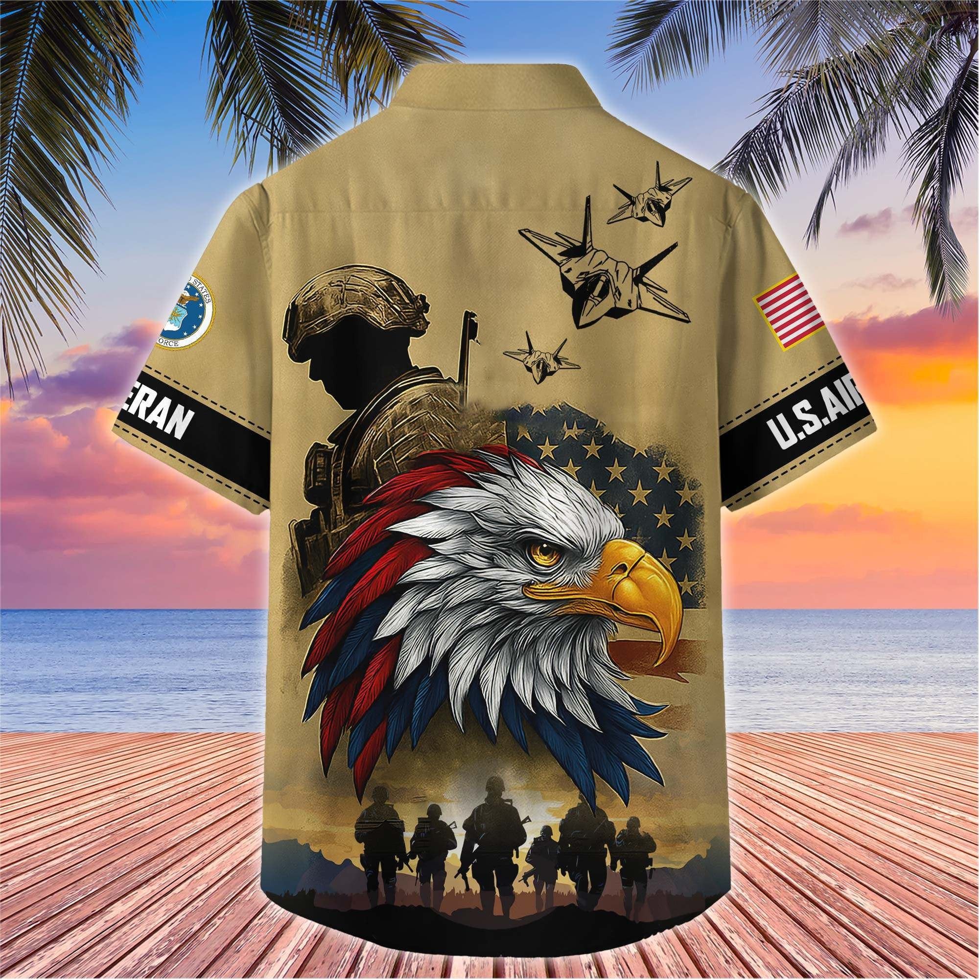 Premium US Veterans Hawaiian Shirt BPHN110611, Gifts For US Veterans, Gifts On Father's Day, Armed Forces Day, Veterans Day.