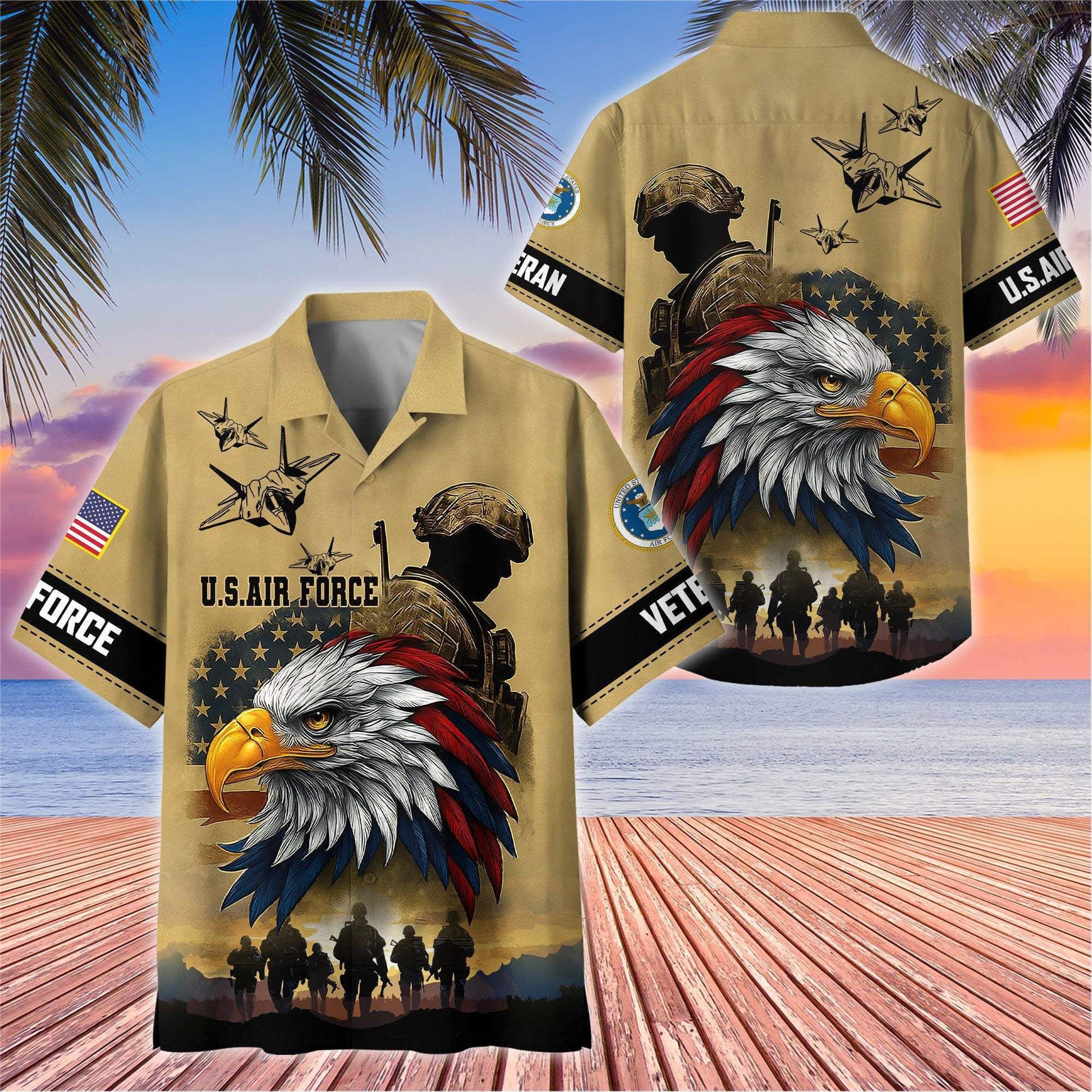 Premium US Veterans Hawaiian Shirt BPHN110611, Gifts For US Veterans, Gifts On Father's Day, Armed Forces Day, Veterans Day.