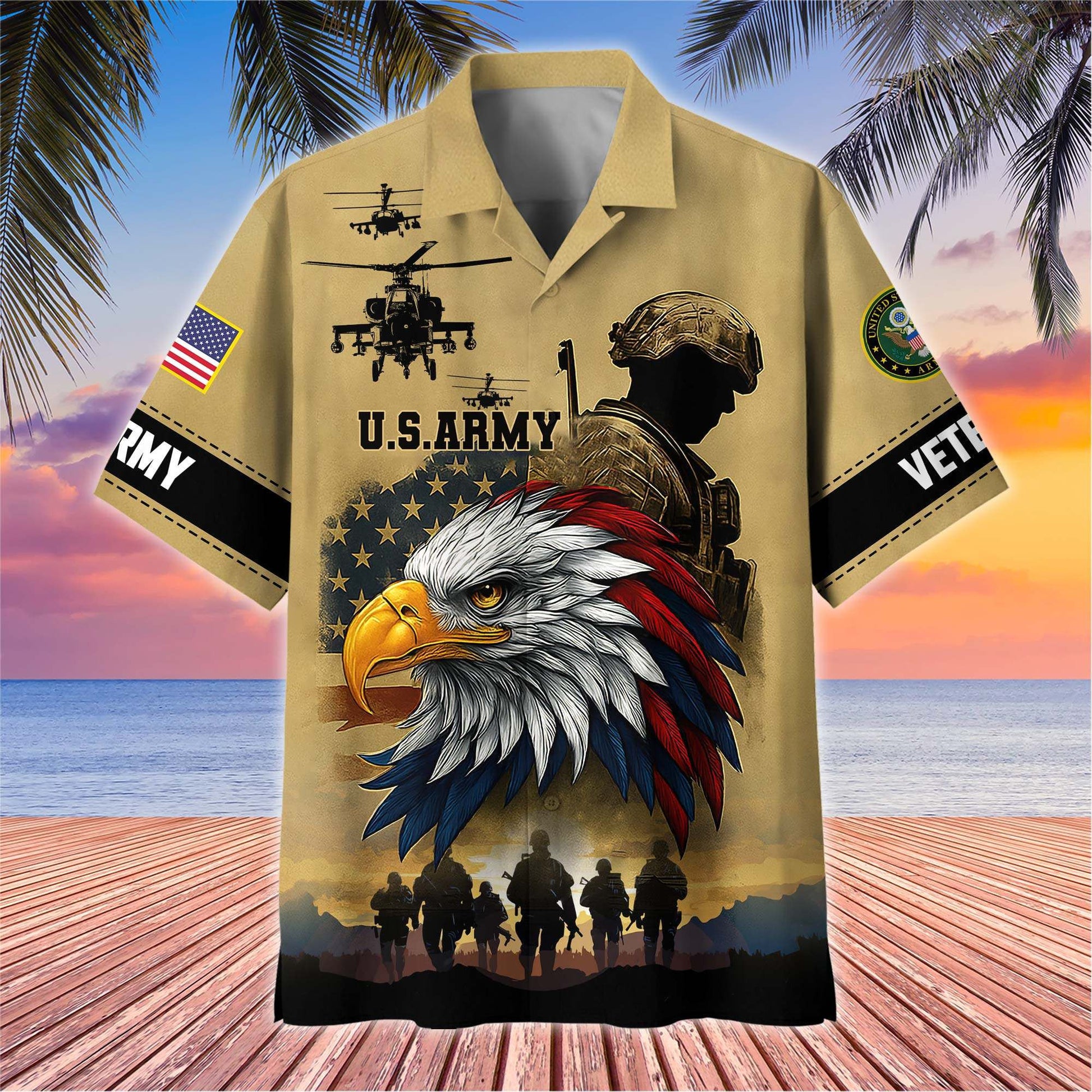 Premium US Veterans Hawaiian Shirt BPHN110611, Gifts For US Veterans, Gifts On Father's Day, Armed Forces Day, Veterans Day.